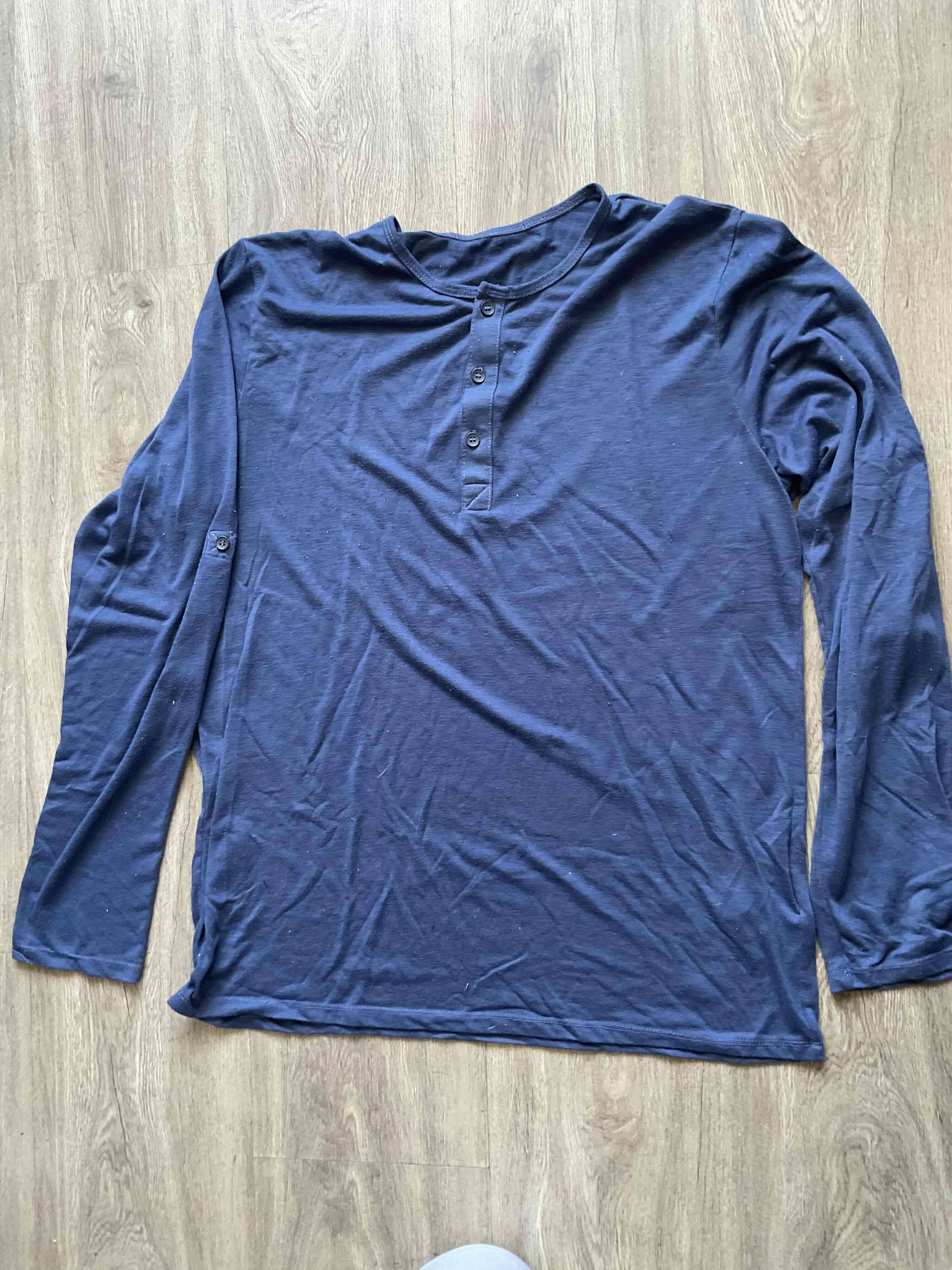 Polera manga larga azul