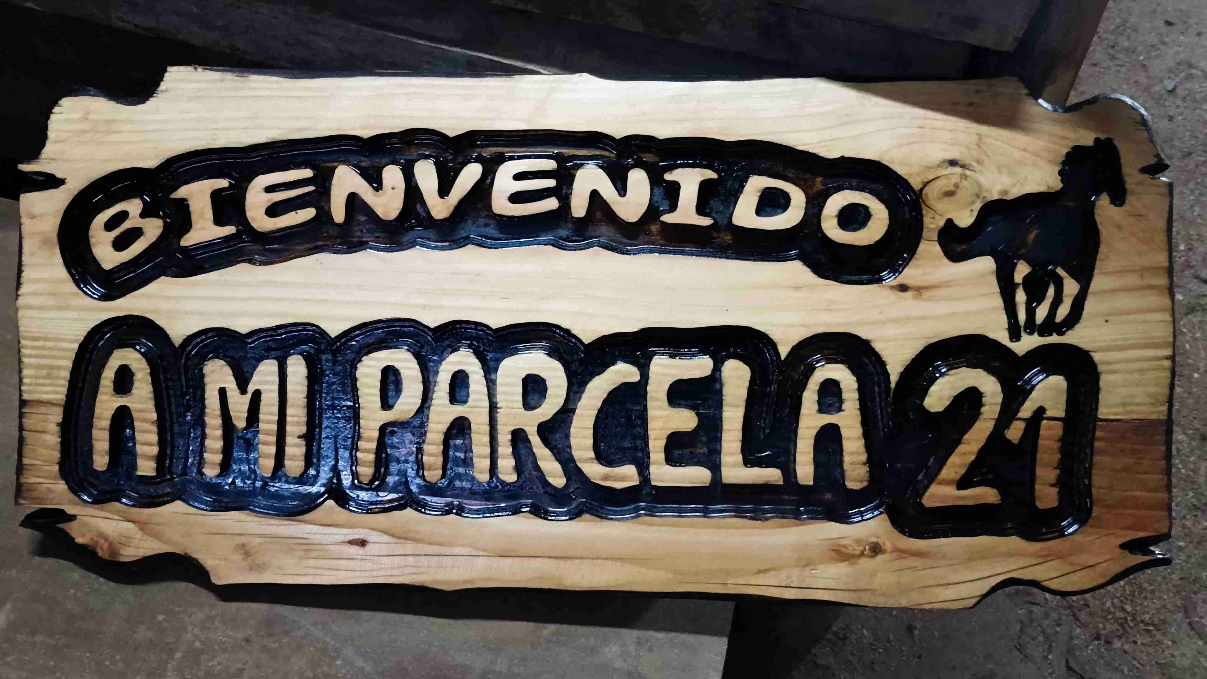 Letrero de madera personalizado
