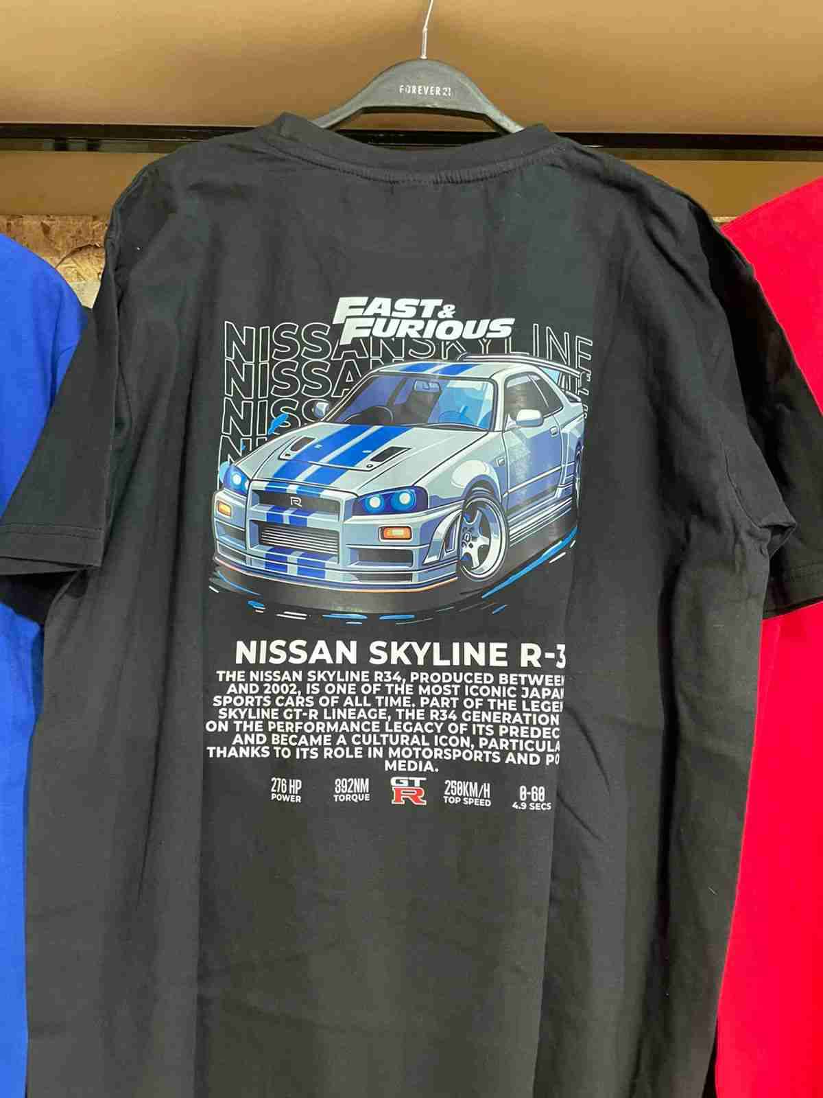 Polera negra Nissan Skyline R34
