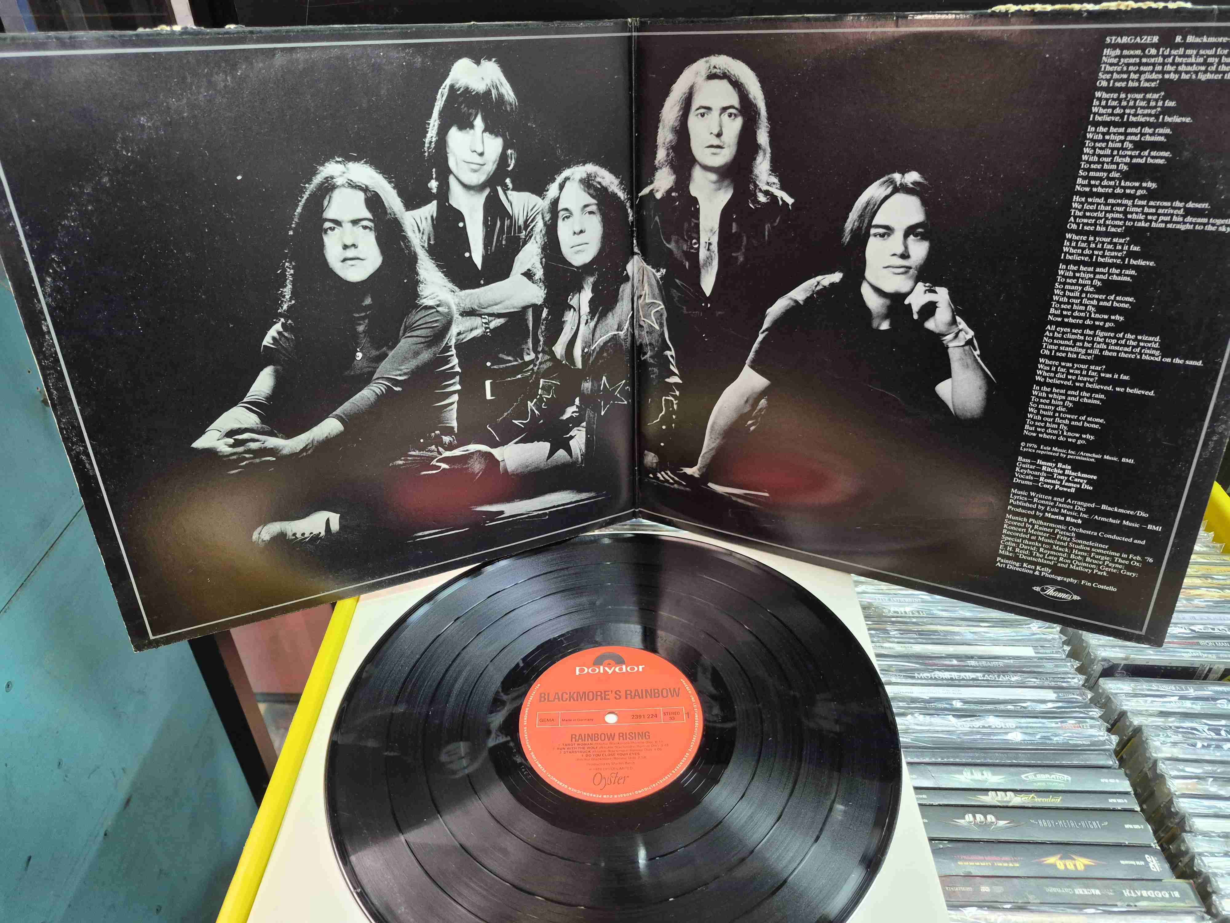 Vinilo de Rainbow Rising original 1976 - miniatura 2