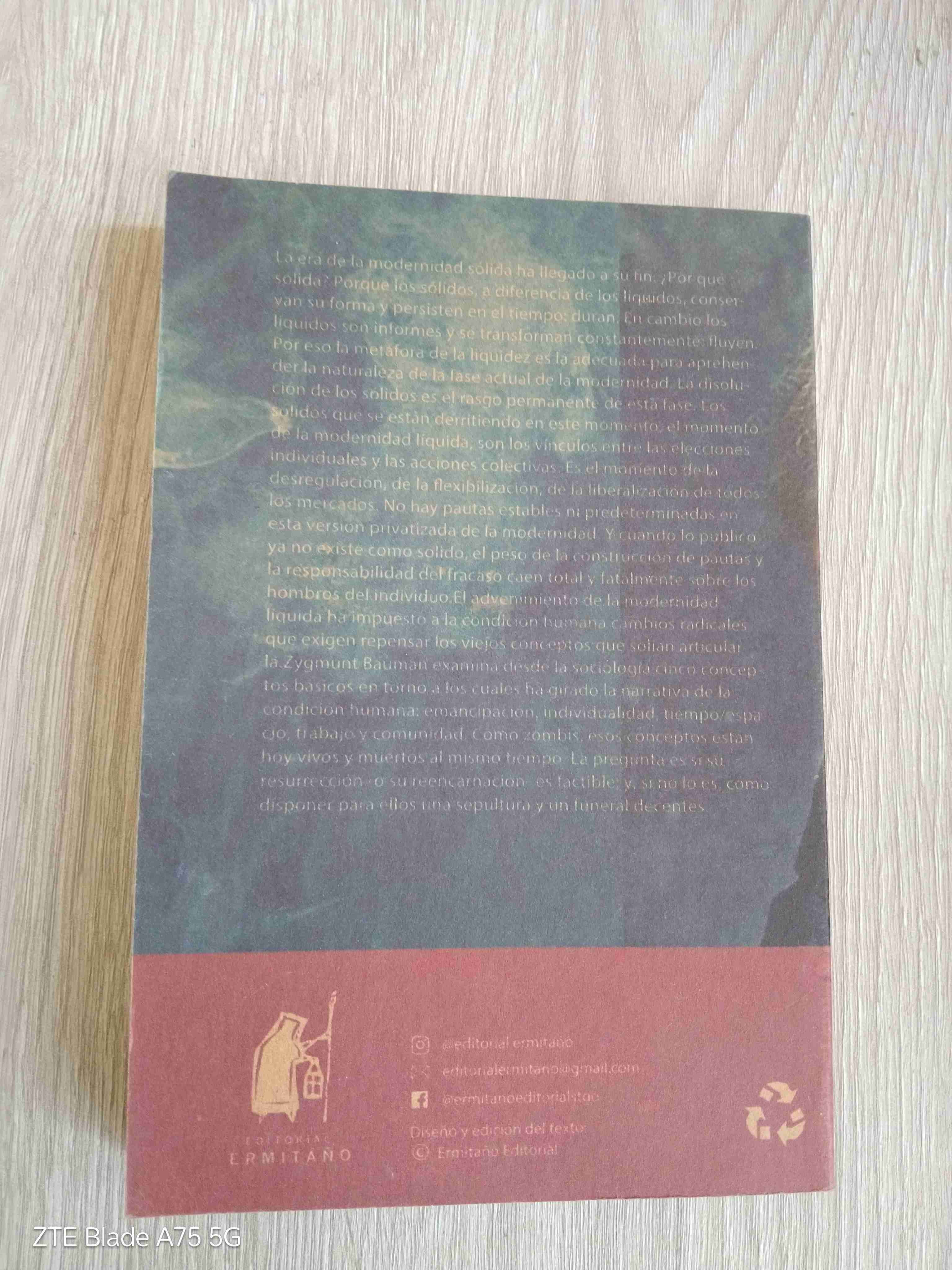 Libro Modernidad Líquida Zygmunt Bauman - miniatura 2