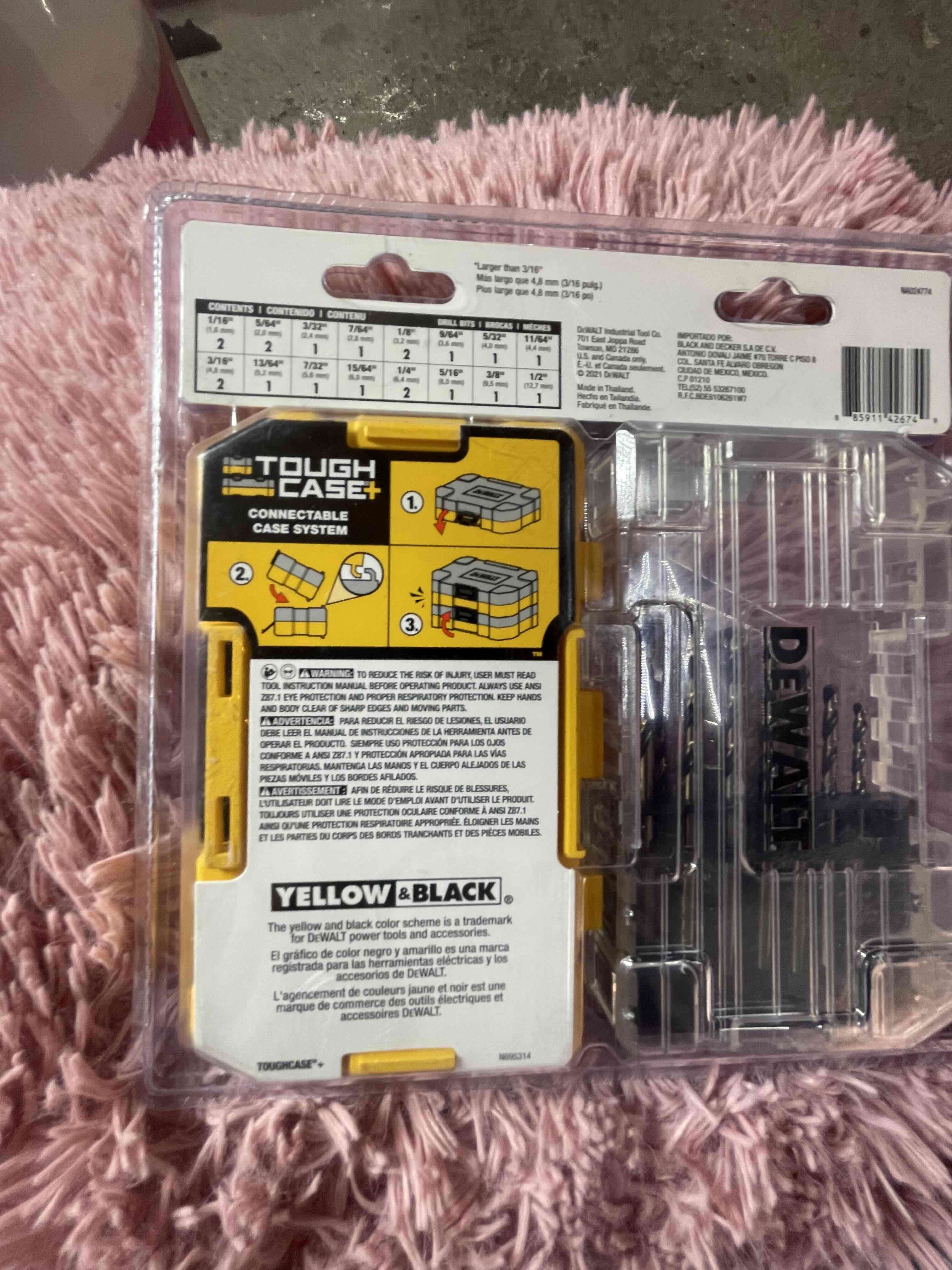 Juego de brocas DeWalt negro y dorado - miniatura 2