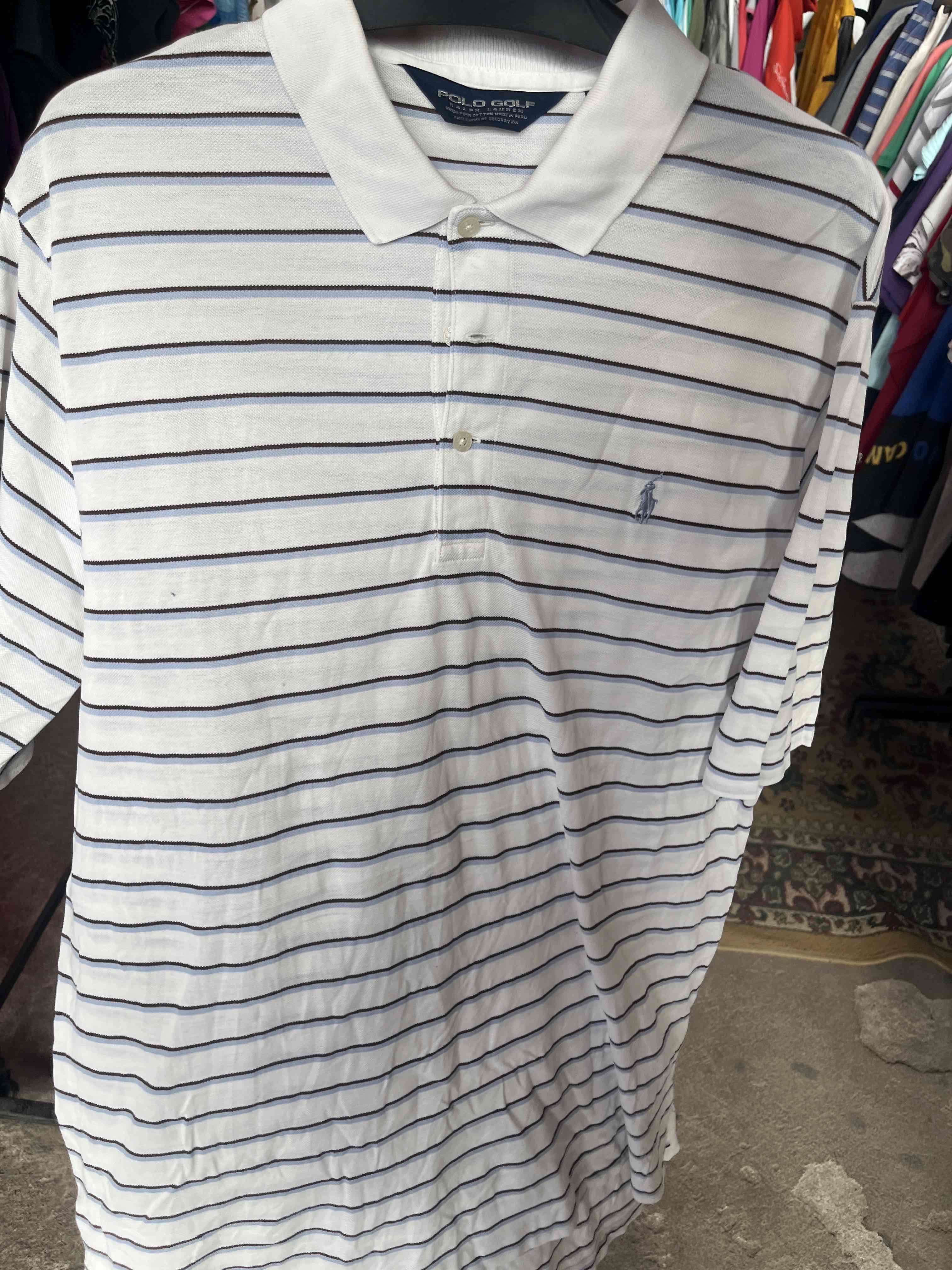 Polo rayado blanco azul