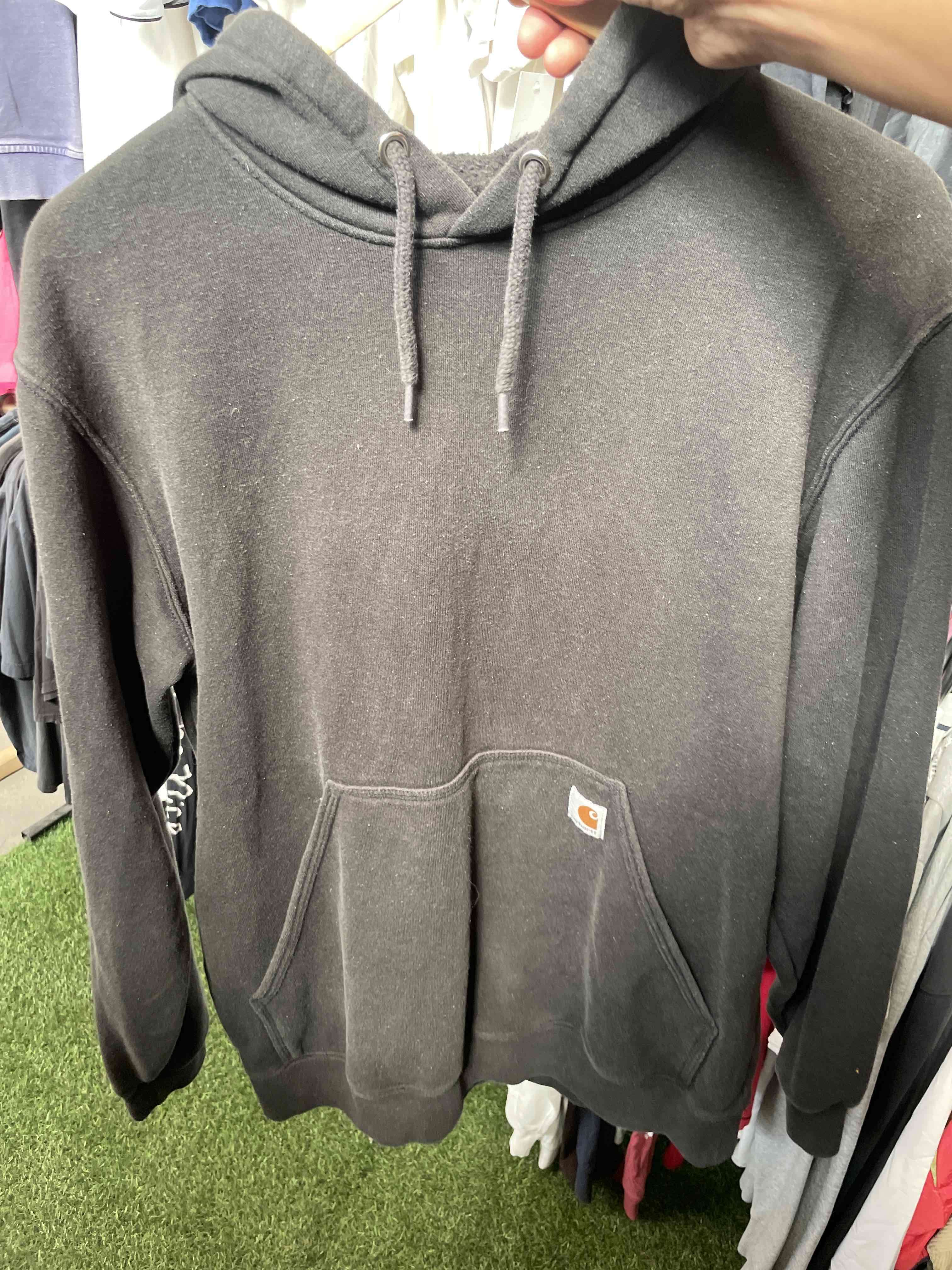 Polerón con capucha gris oscuro Carhartt