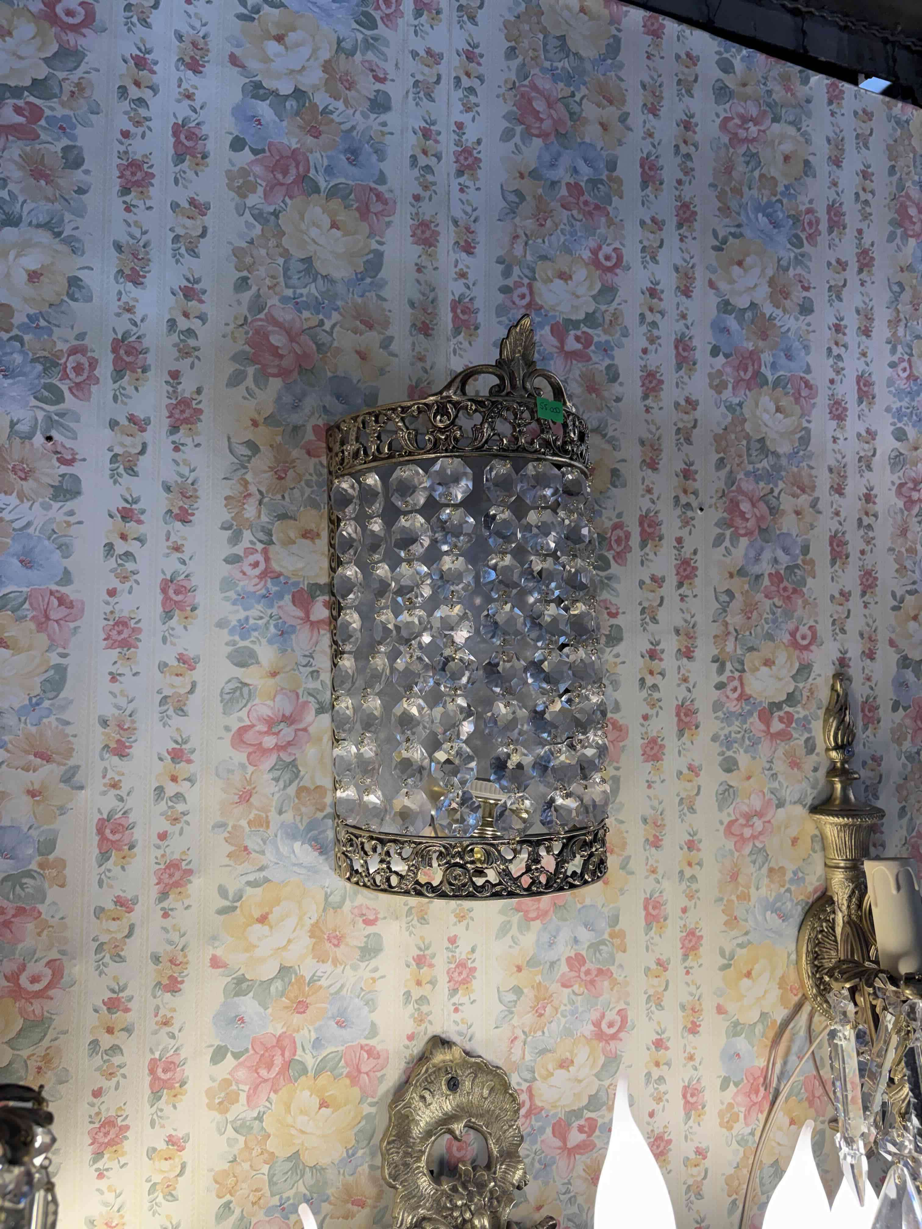 Aplique de pared vintage cristal
