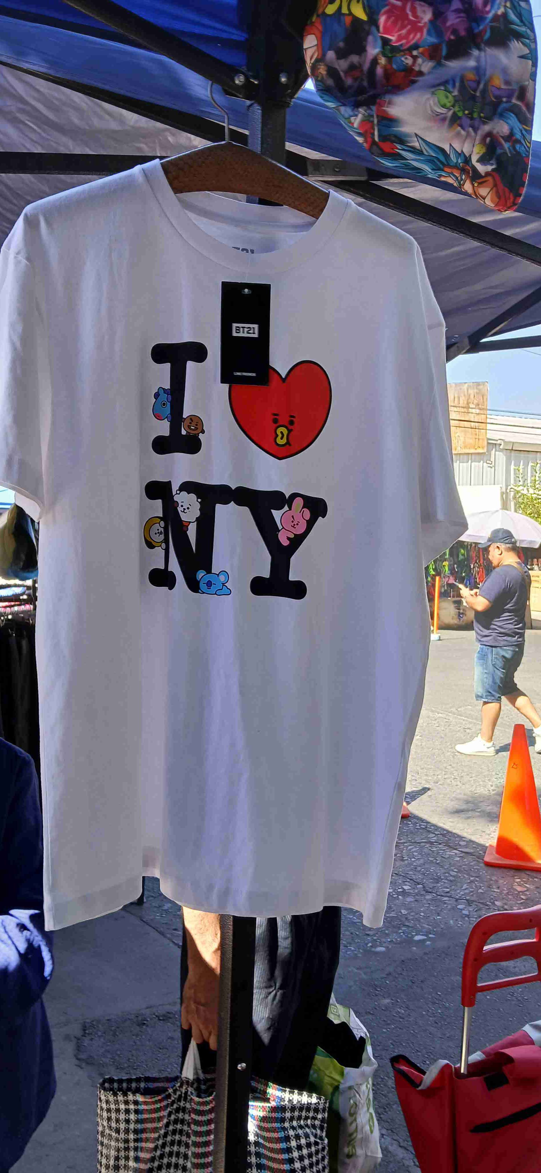 Polera blanca BT21 I Love NY