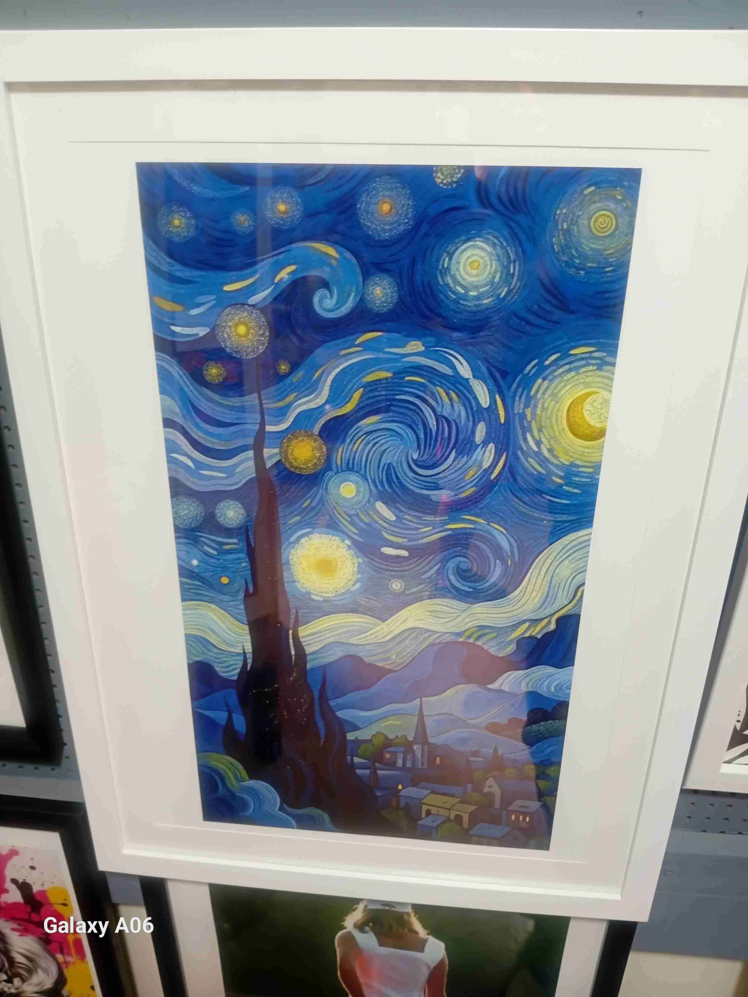 Cuadro La Noche Estrellada enmarcado AI