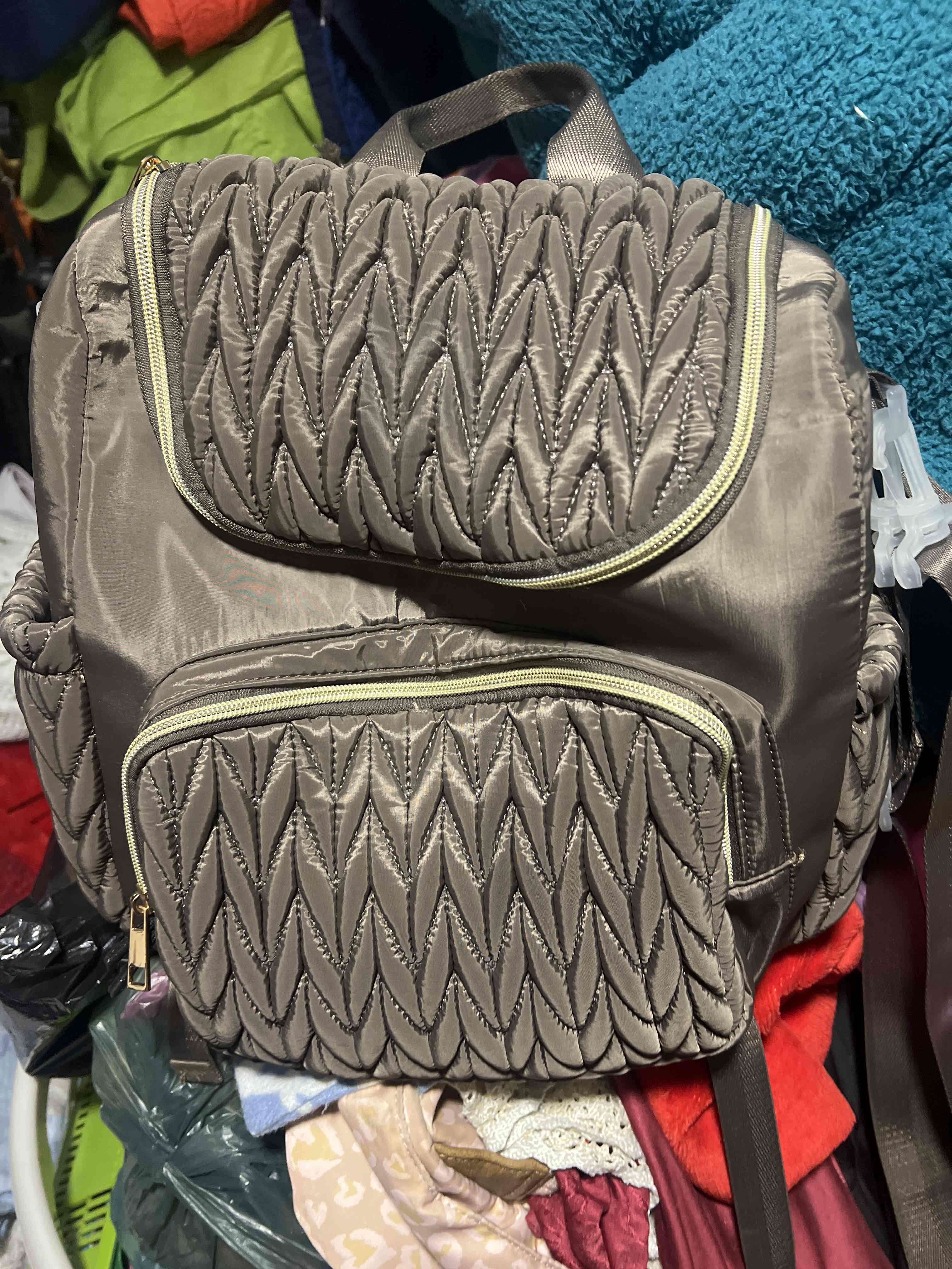 Mochila acolchada gris