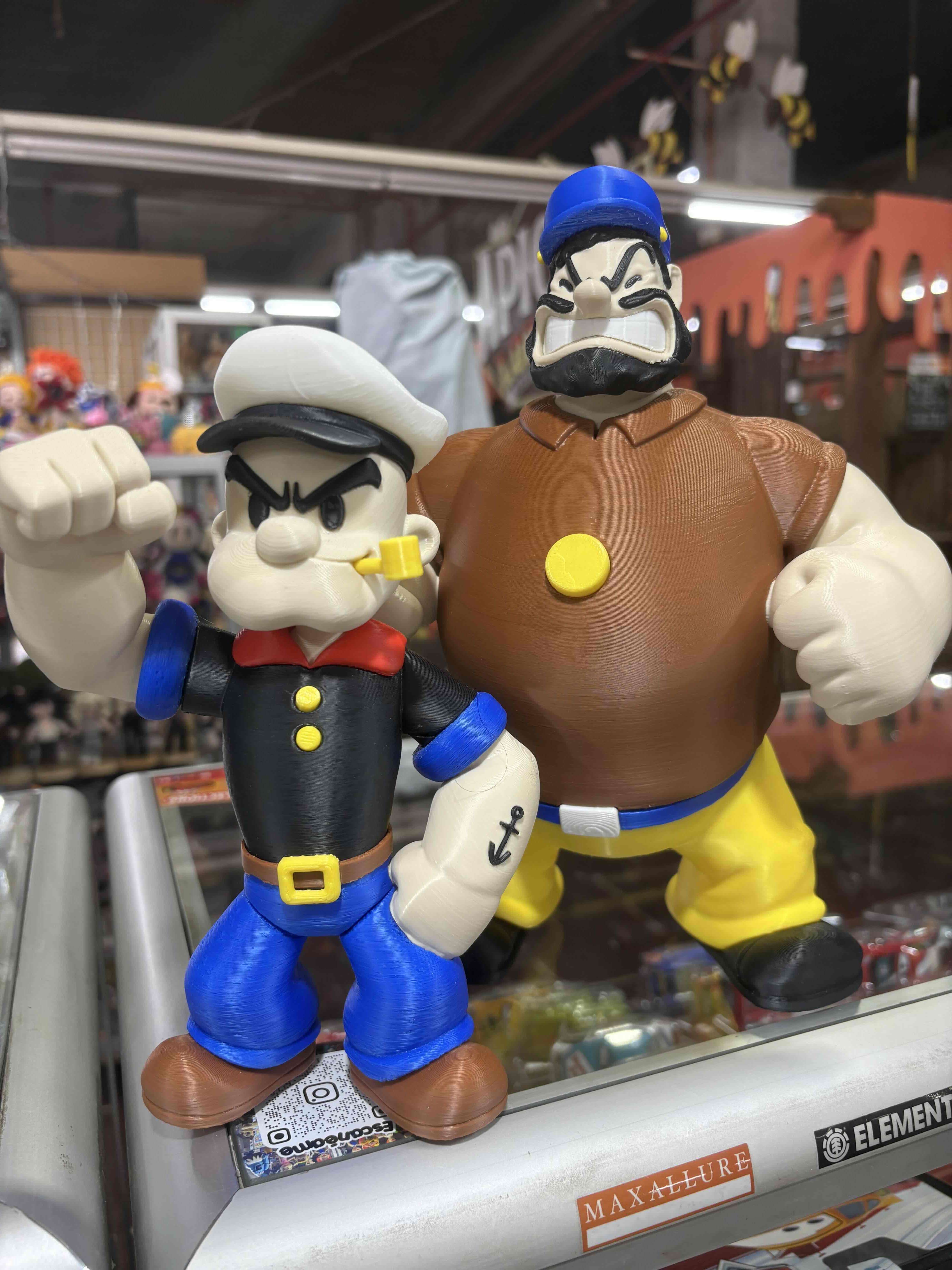 Figuras Popeye y Brutus de colección
