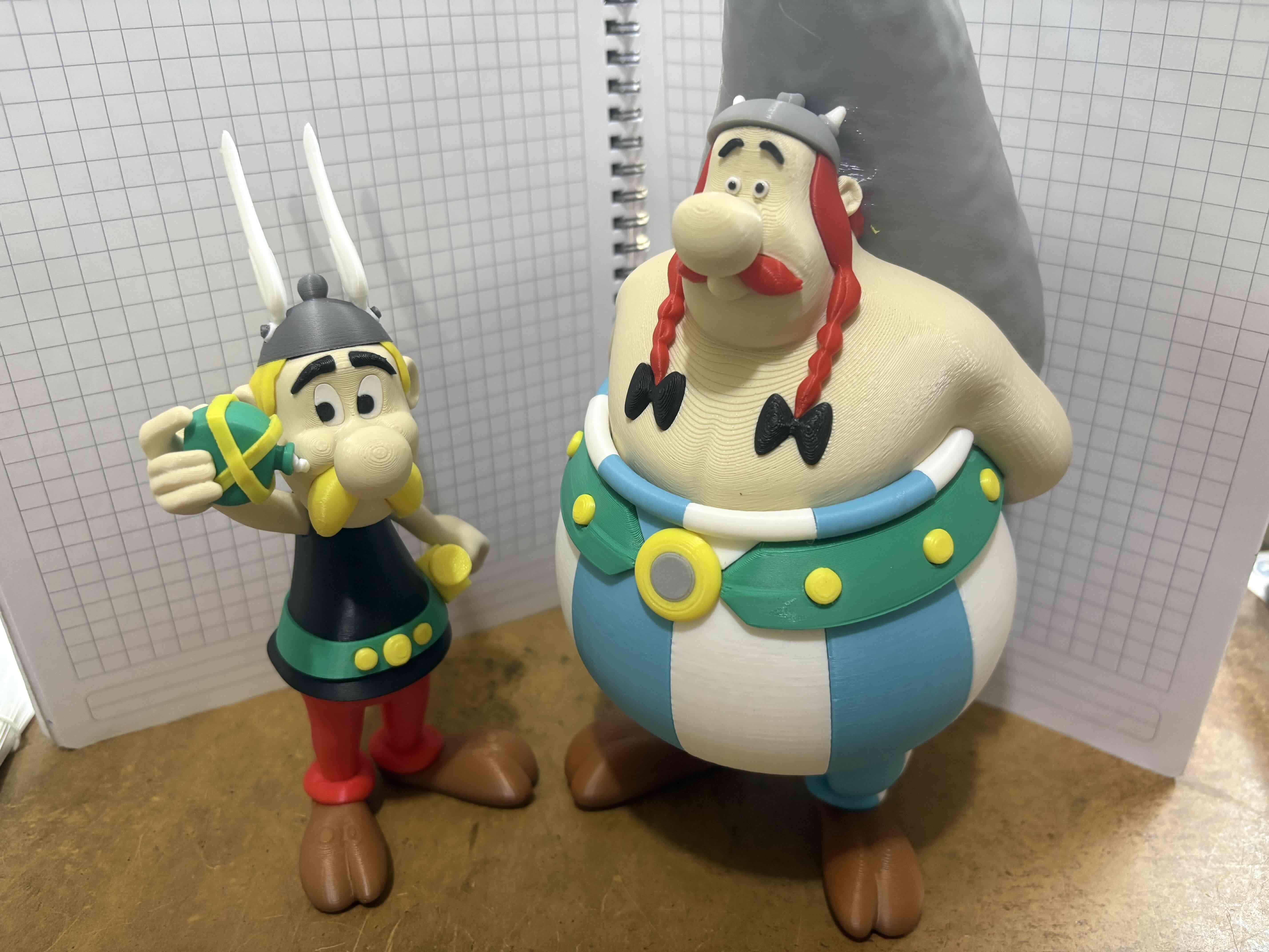 Figuras de Asterix y Obelix impresión 3D