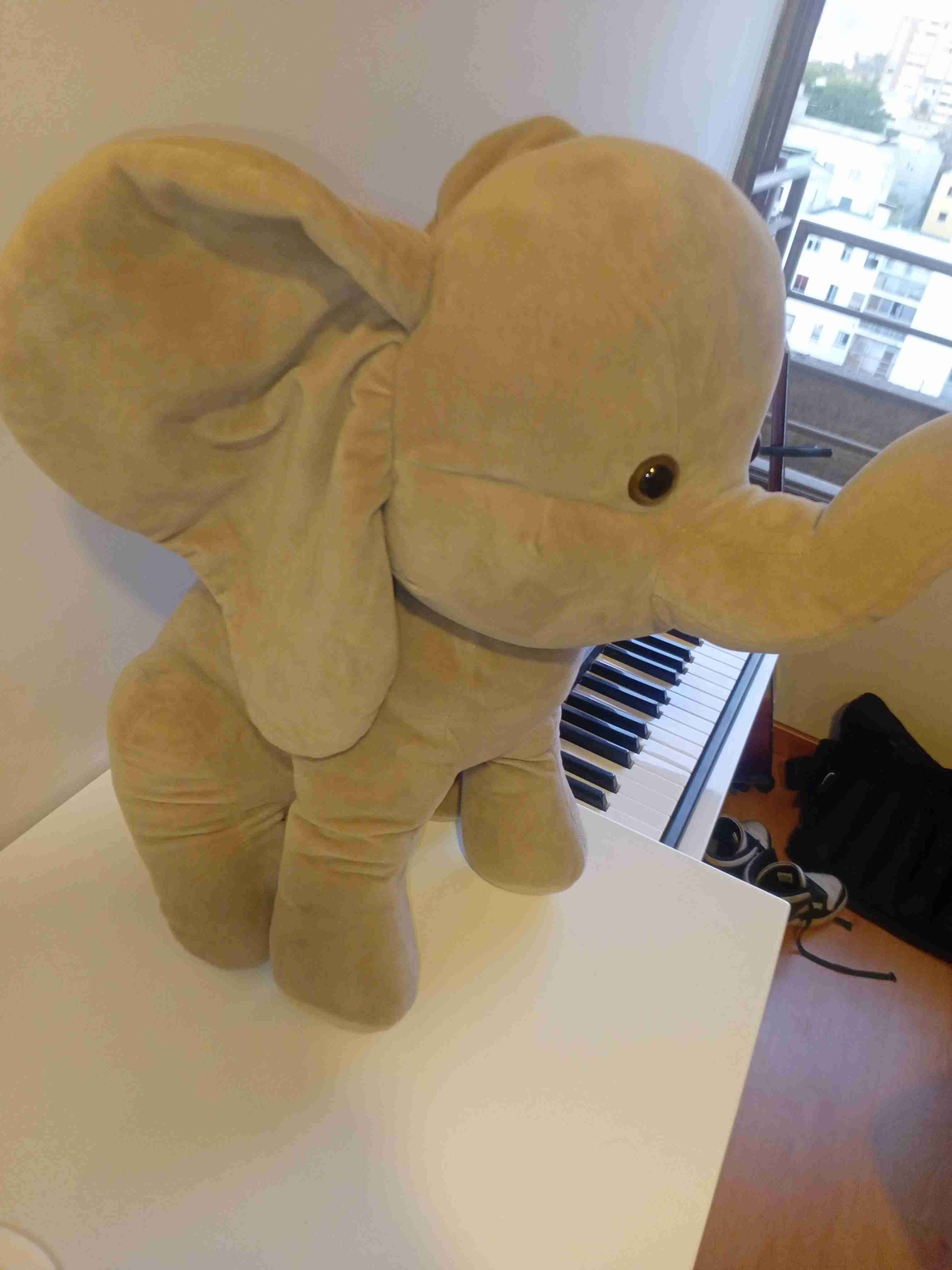 Peluche elefante gris - miniatura 2