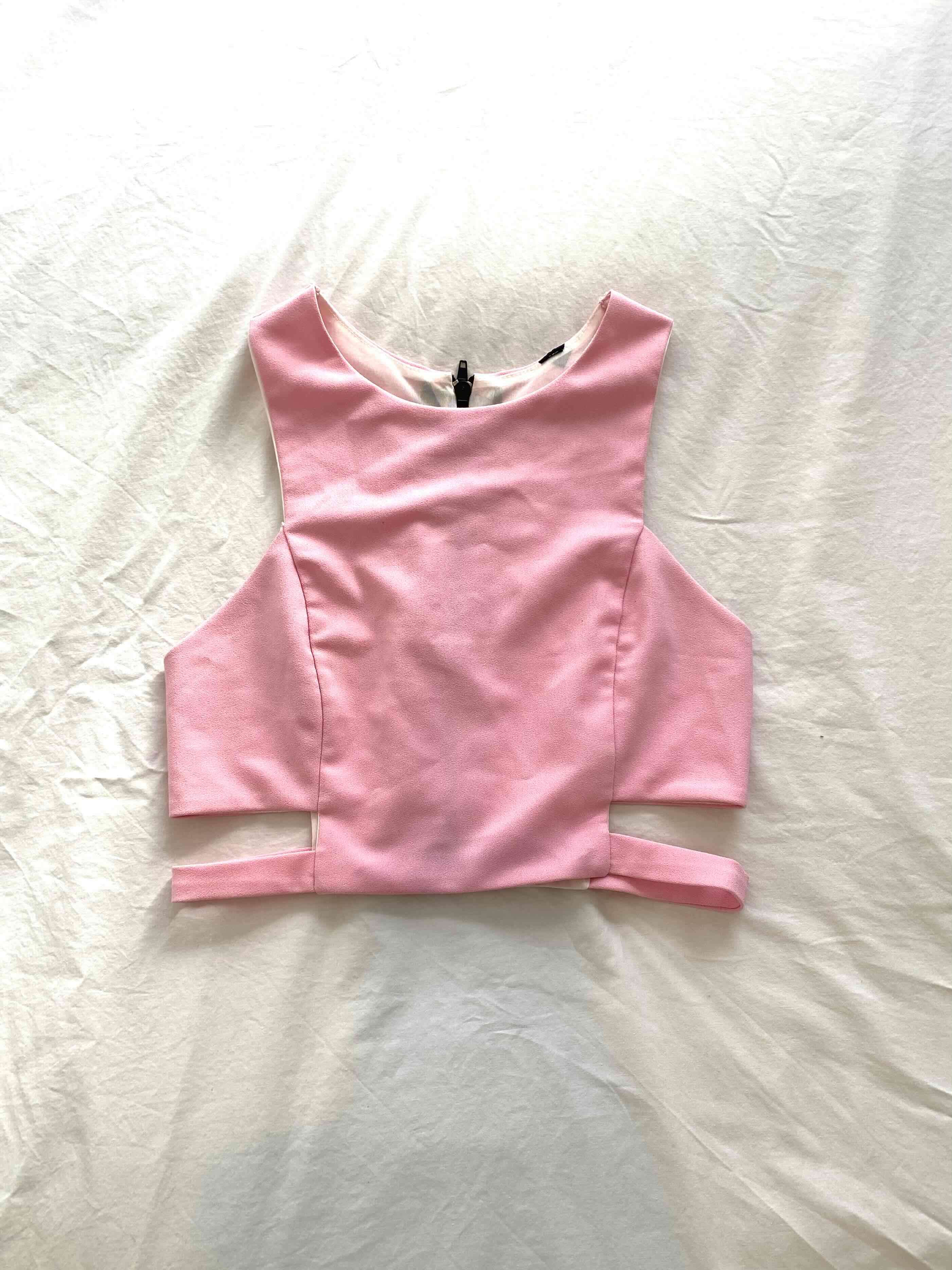 Crop top rosado elegante