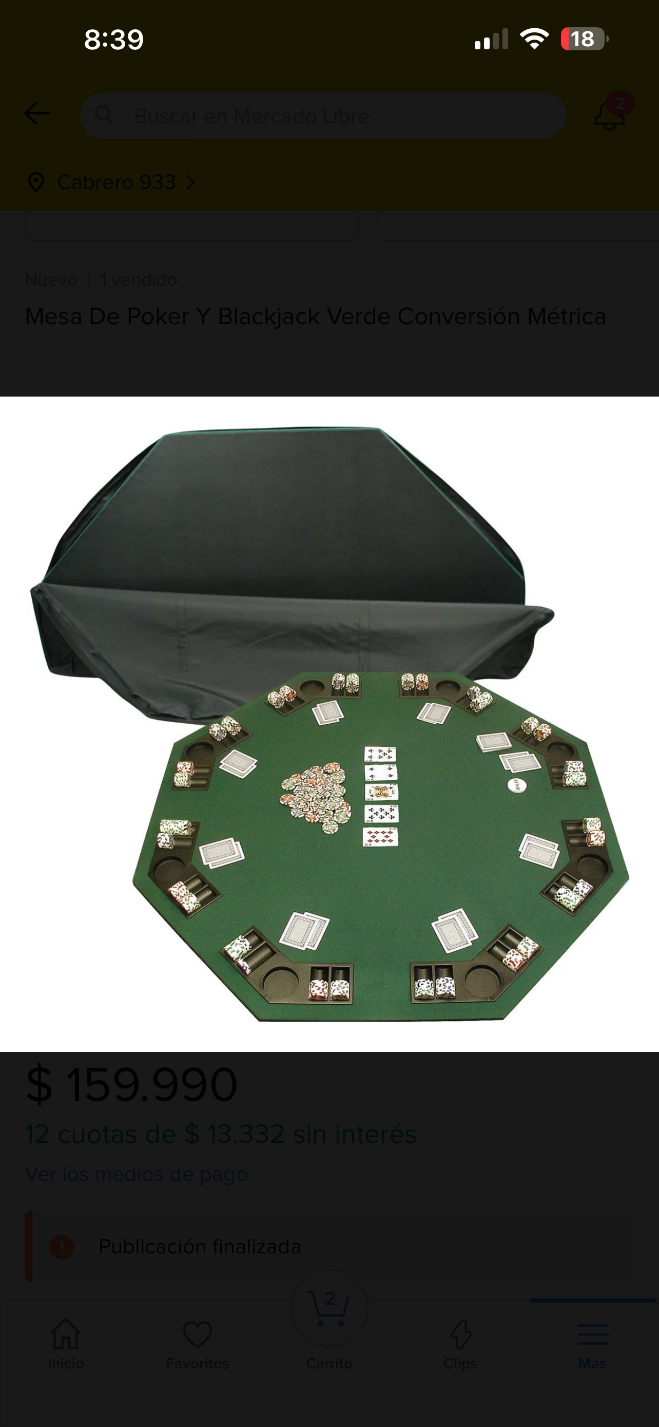 Mesa de póker y blackjack verde + maletín fichas