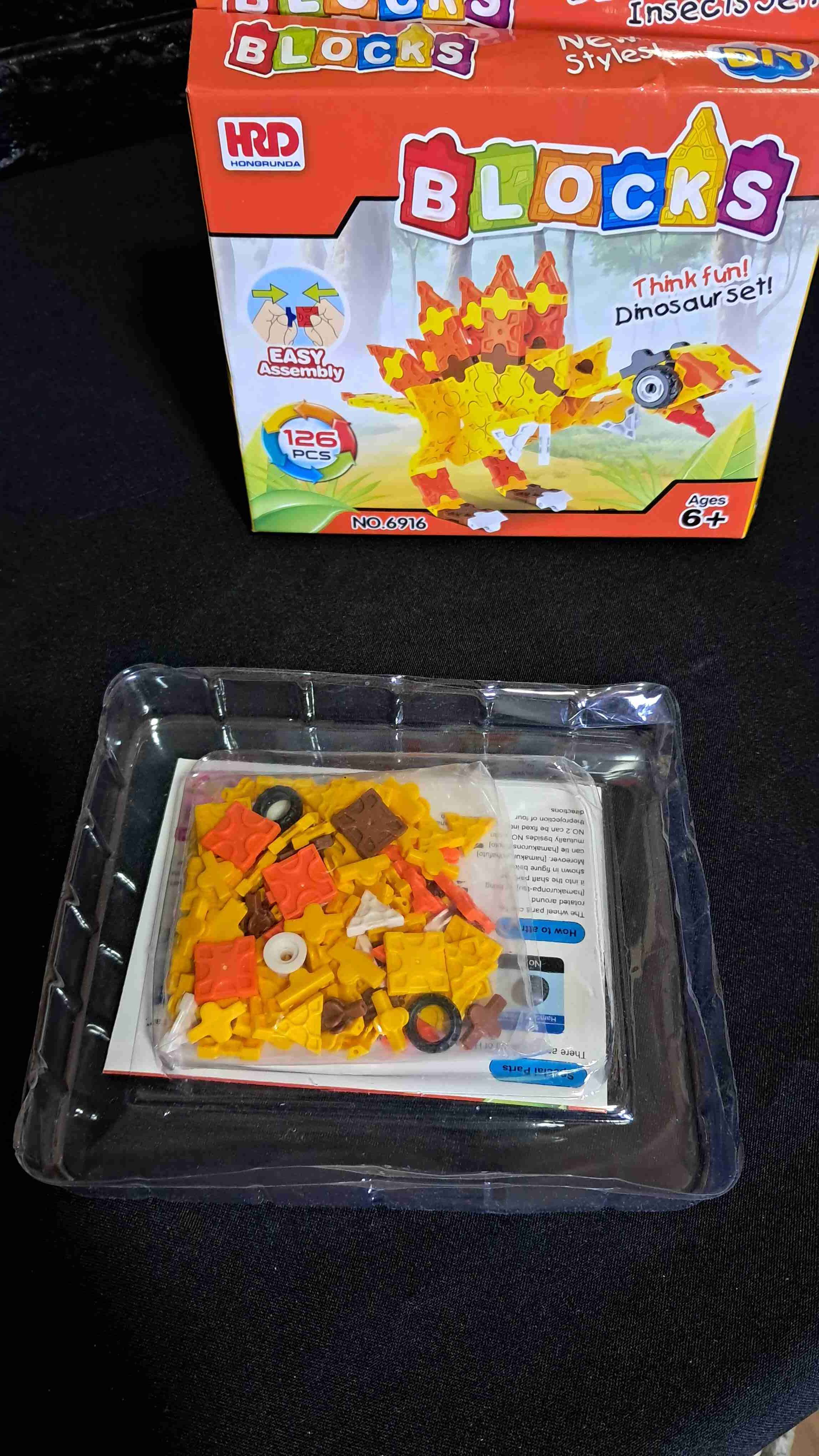 Juego de bloques dinosaurio - miniatura 3