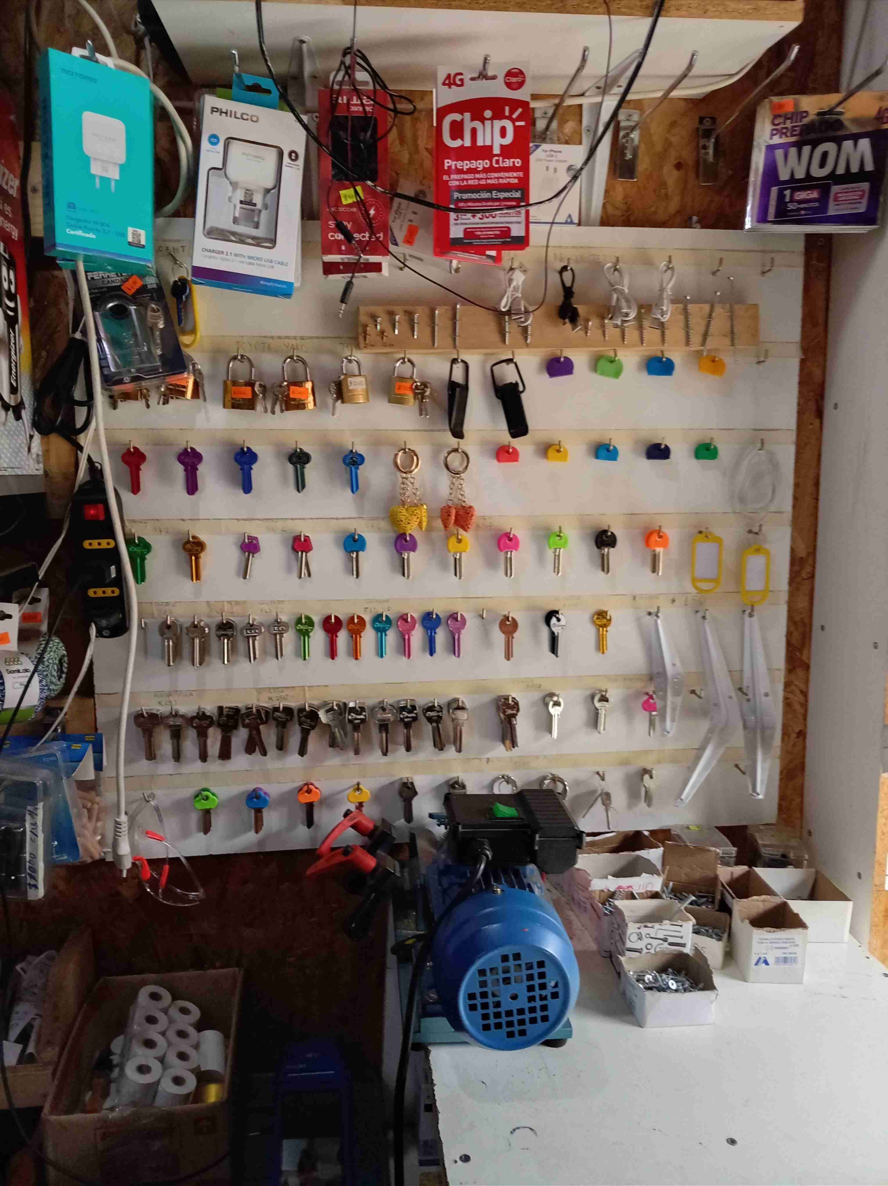 Llaves de colores variadas