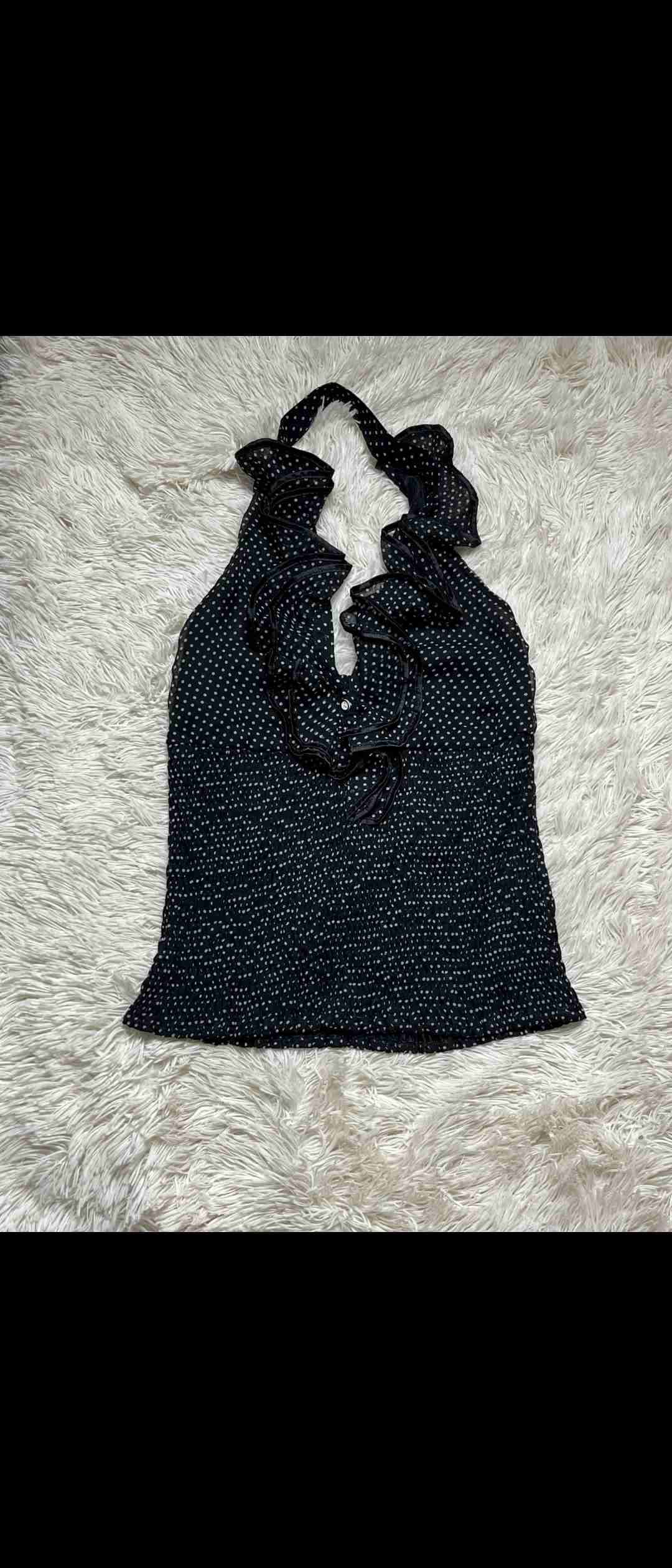 Blusa sin mangas con puntos