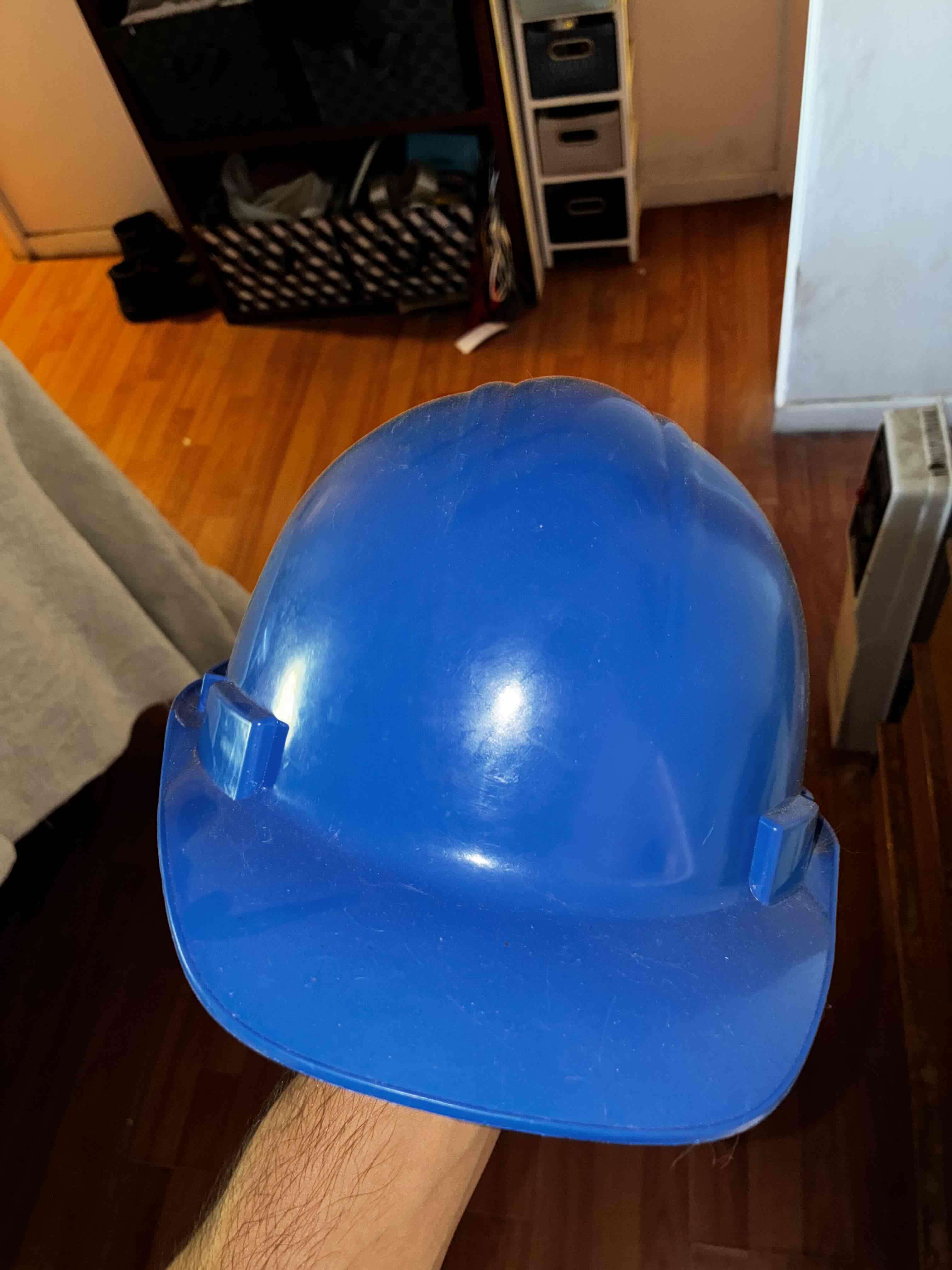 Casco de seguridad azul