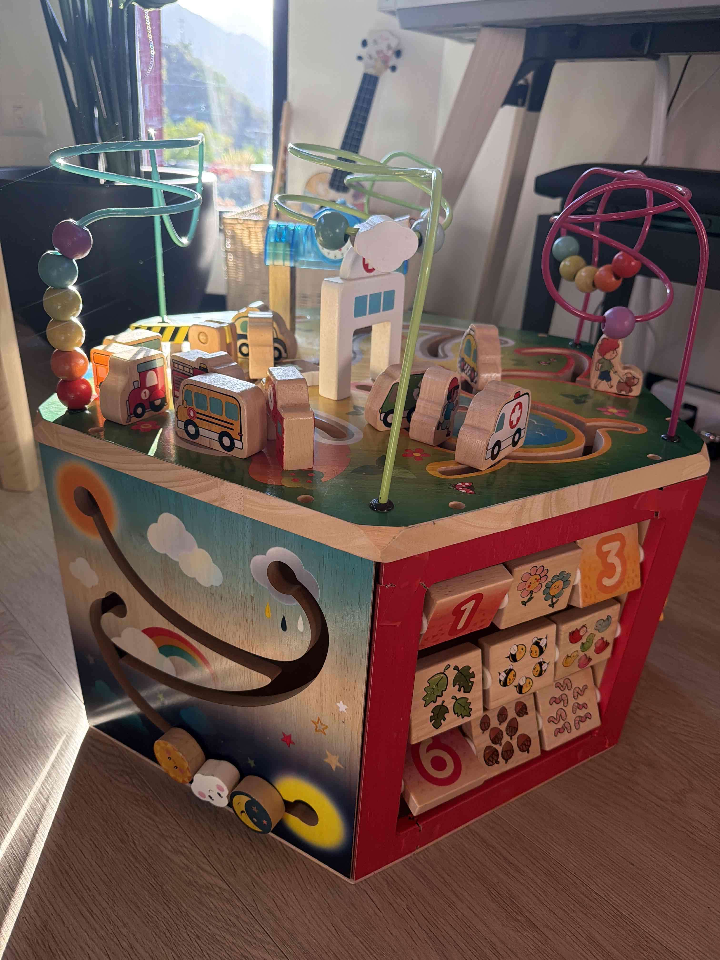 Cubo de actividades de madera - miniatura 2