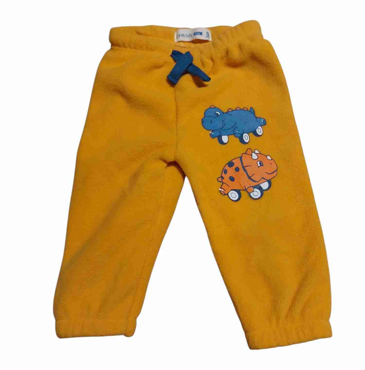 Pantalones polar dinosaurios talla 9 meses.