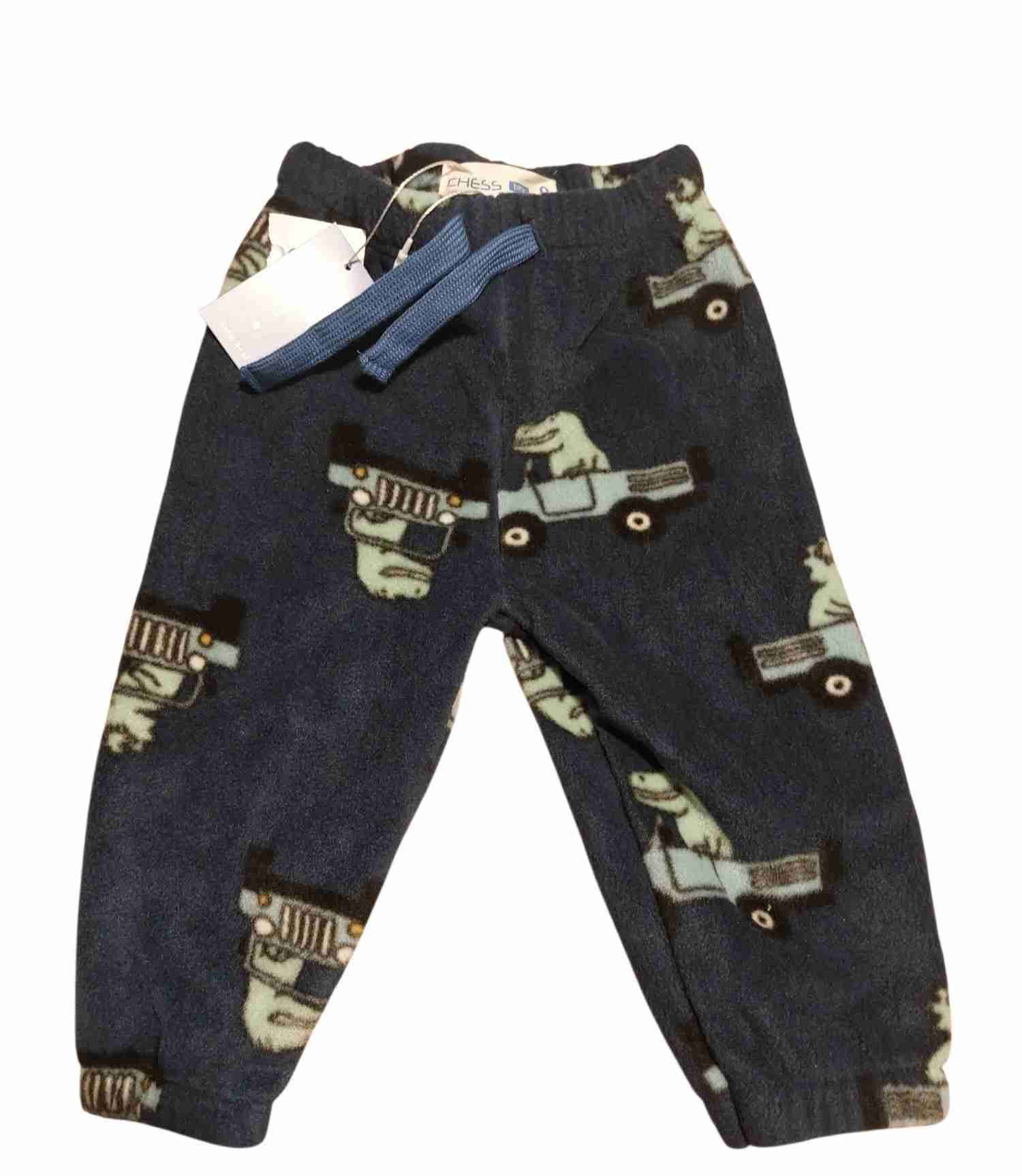 Pantalones polar dinosaurios talla 9 meses. - miniatura 2