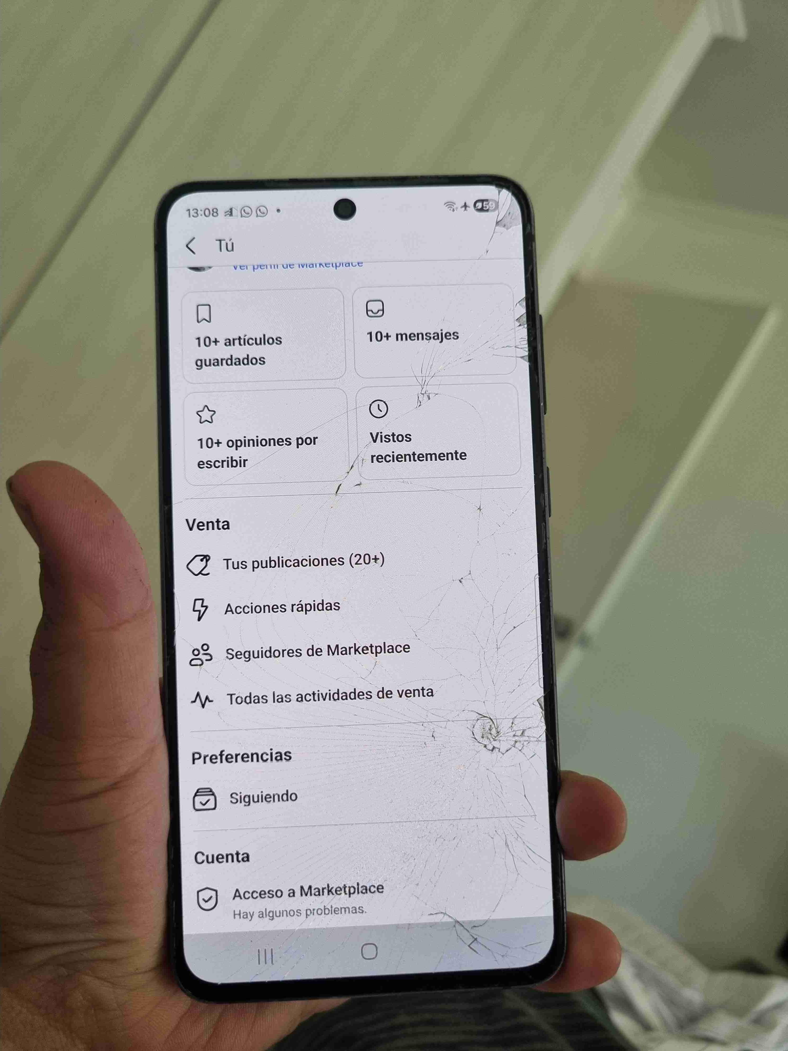 Celular con pantalla agrietada - miniatura 6