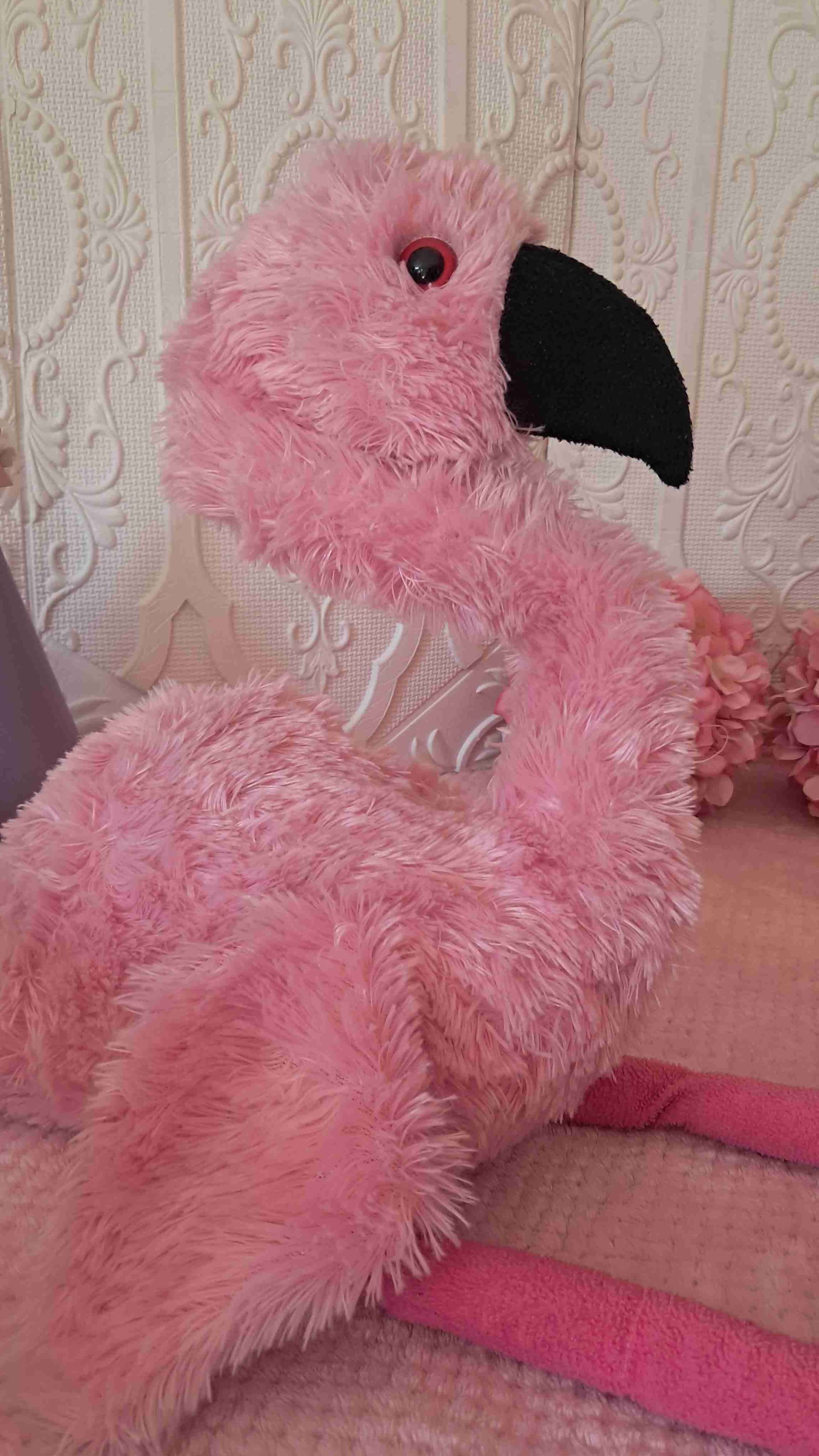 Peluche de flamenco rosado grande - miniatura 3