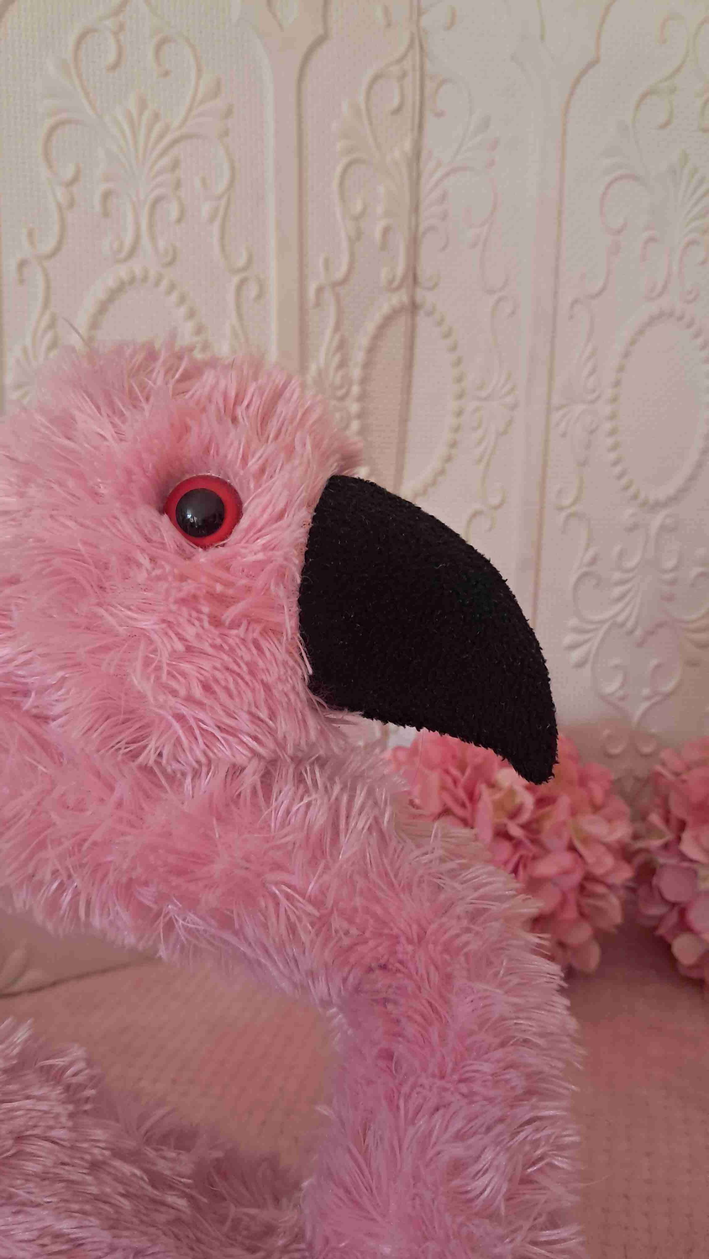 Peluche de flamenco rosado grande - miniatura 4