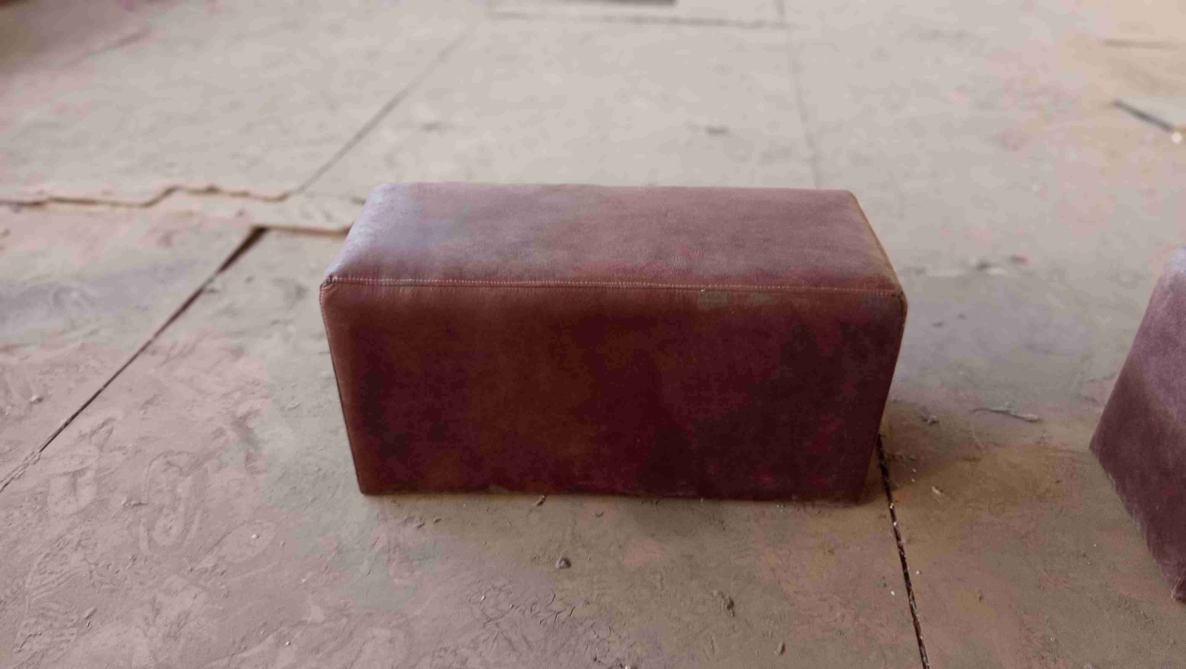 Pufs rectangulares marrones - miniatura 3