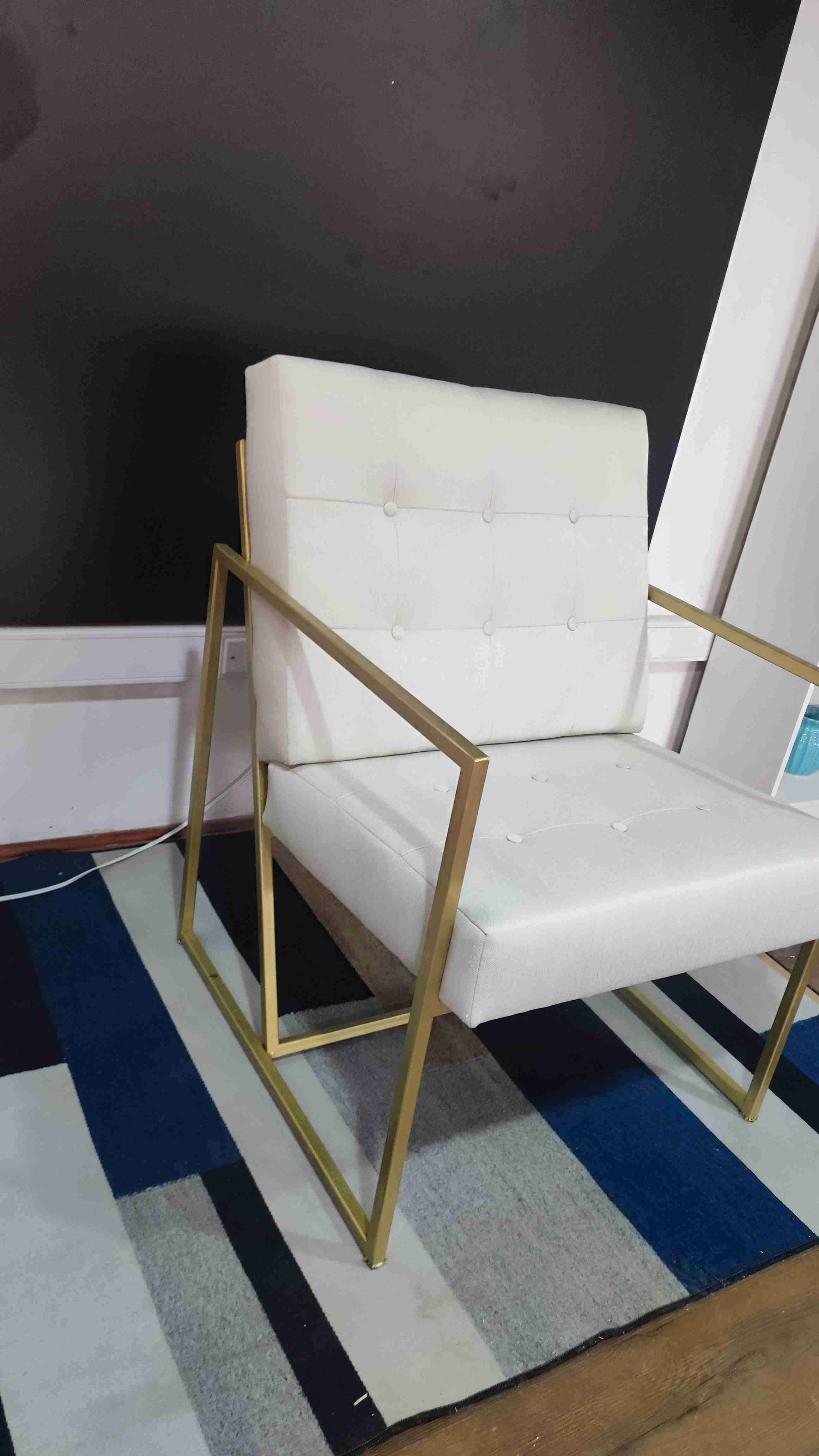 Sitial o Sillón  moderno blanco - miniatura 3