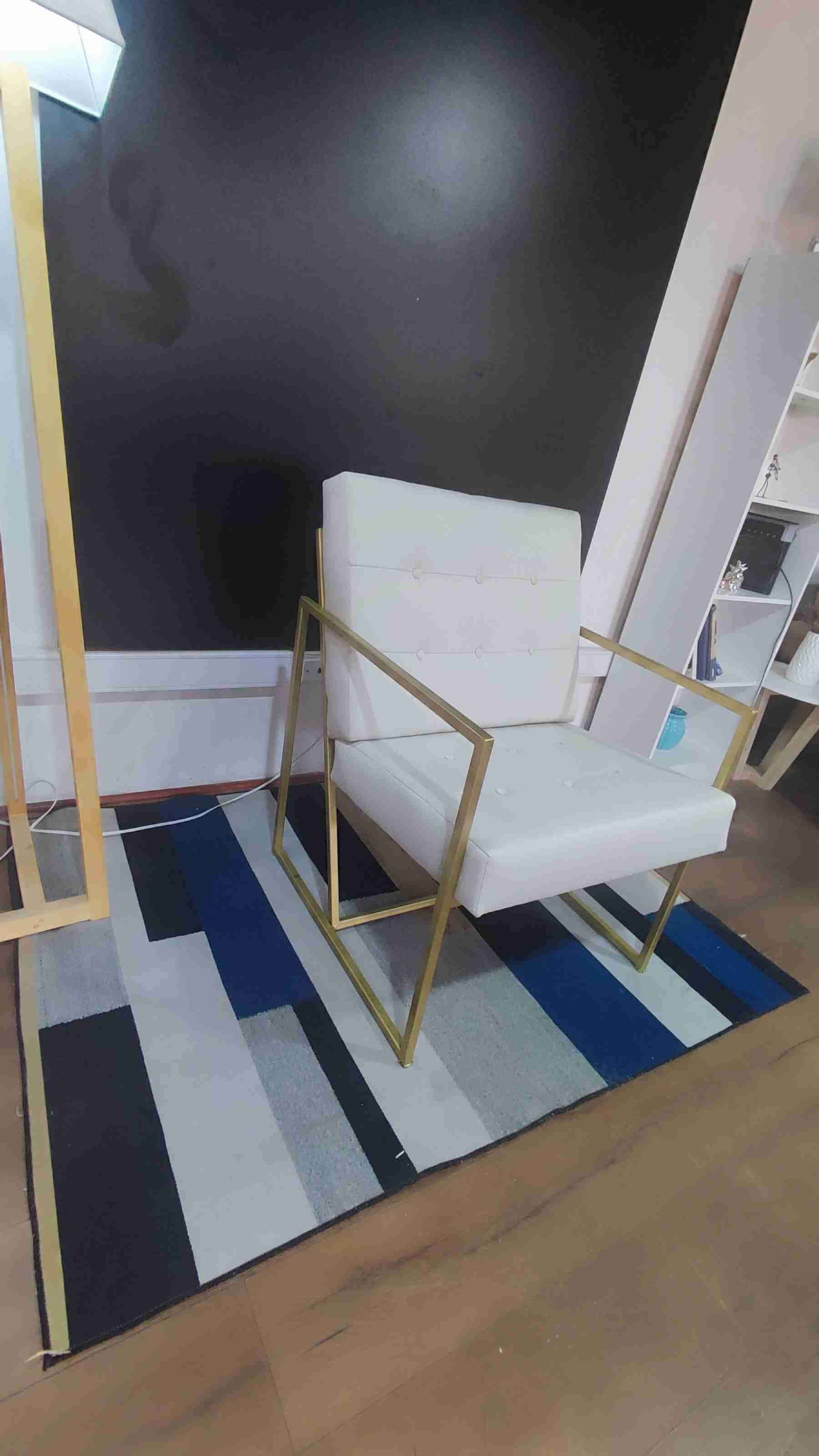 Sitial o Sillón  moderno blanco - miniatura 4