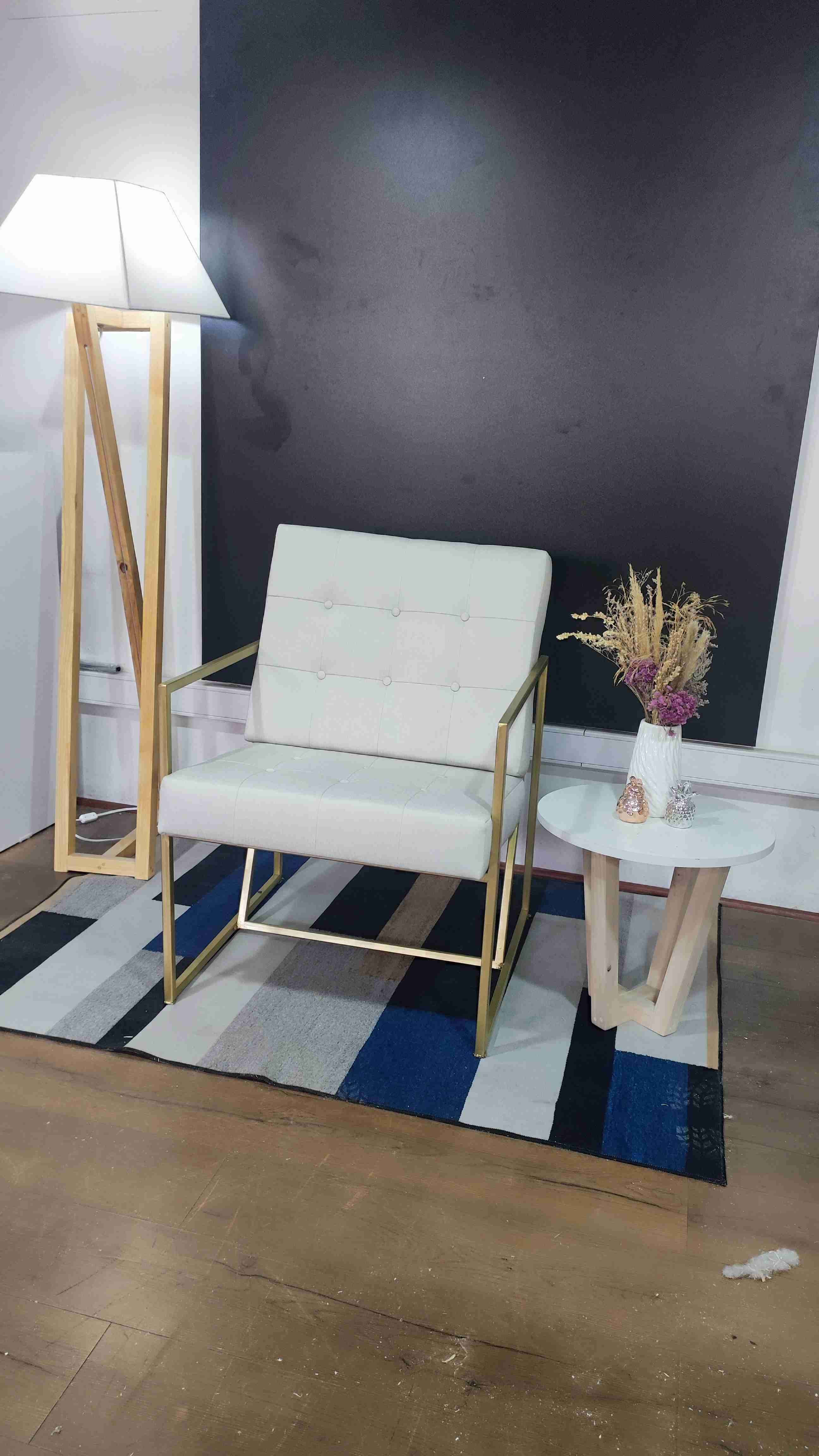 Sitial o Sillón  moderno blanco - miniatura 5