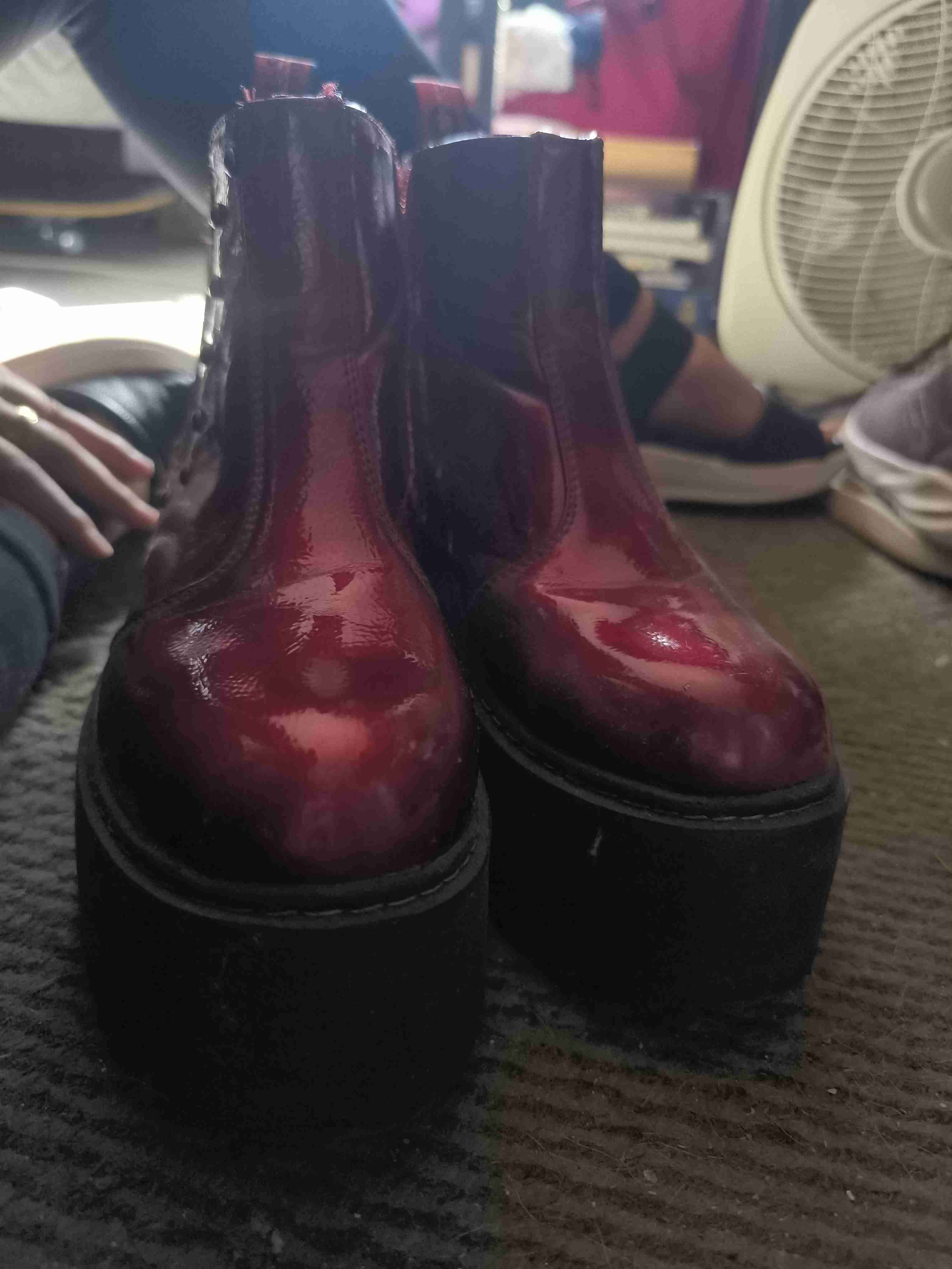 Botines rojos con plataforma