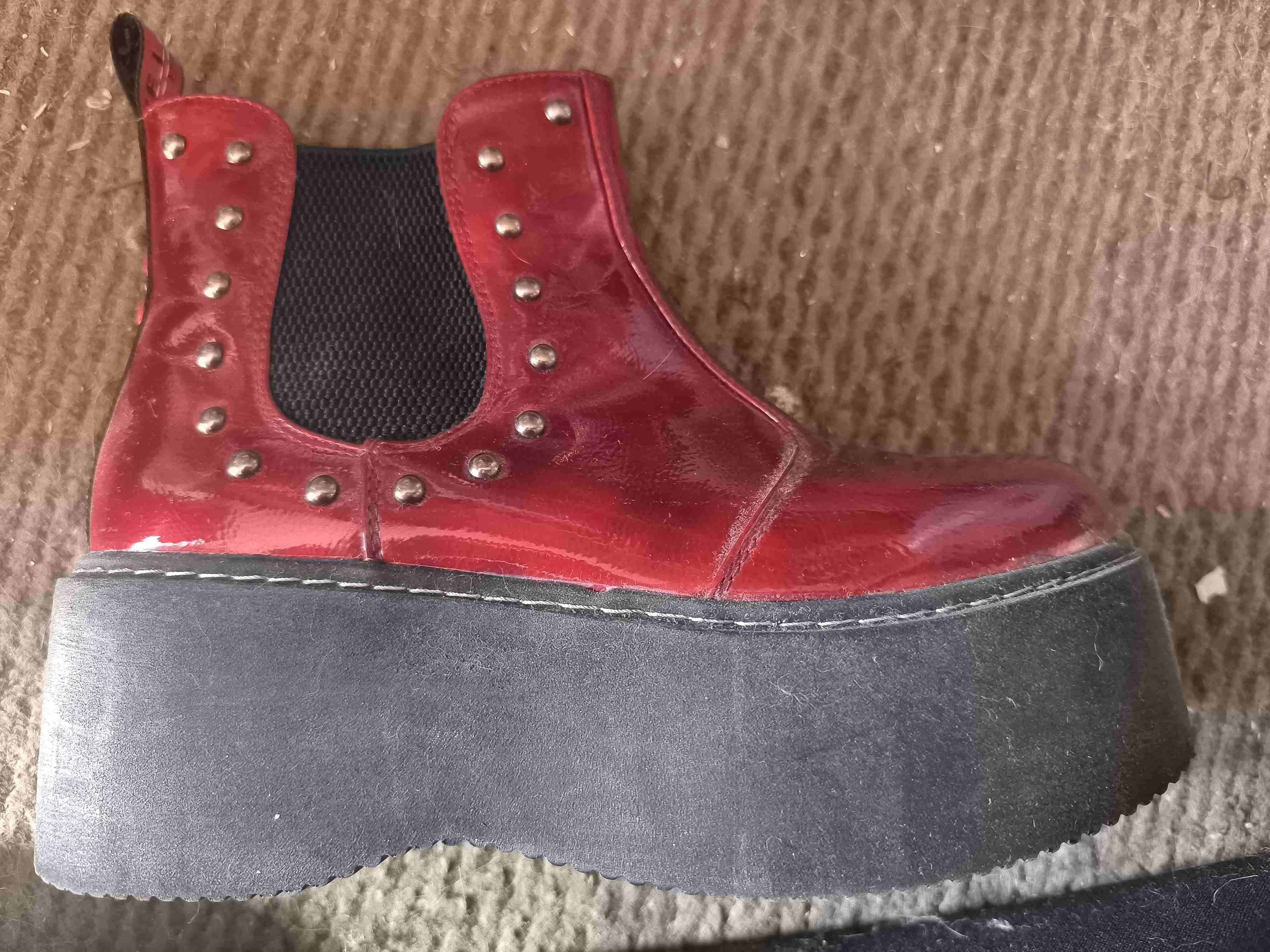 Botines rojos con plataforma - miniatura 2