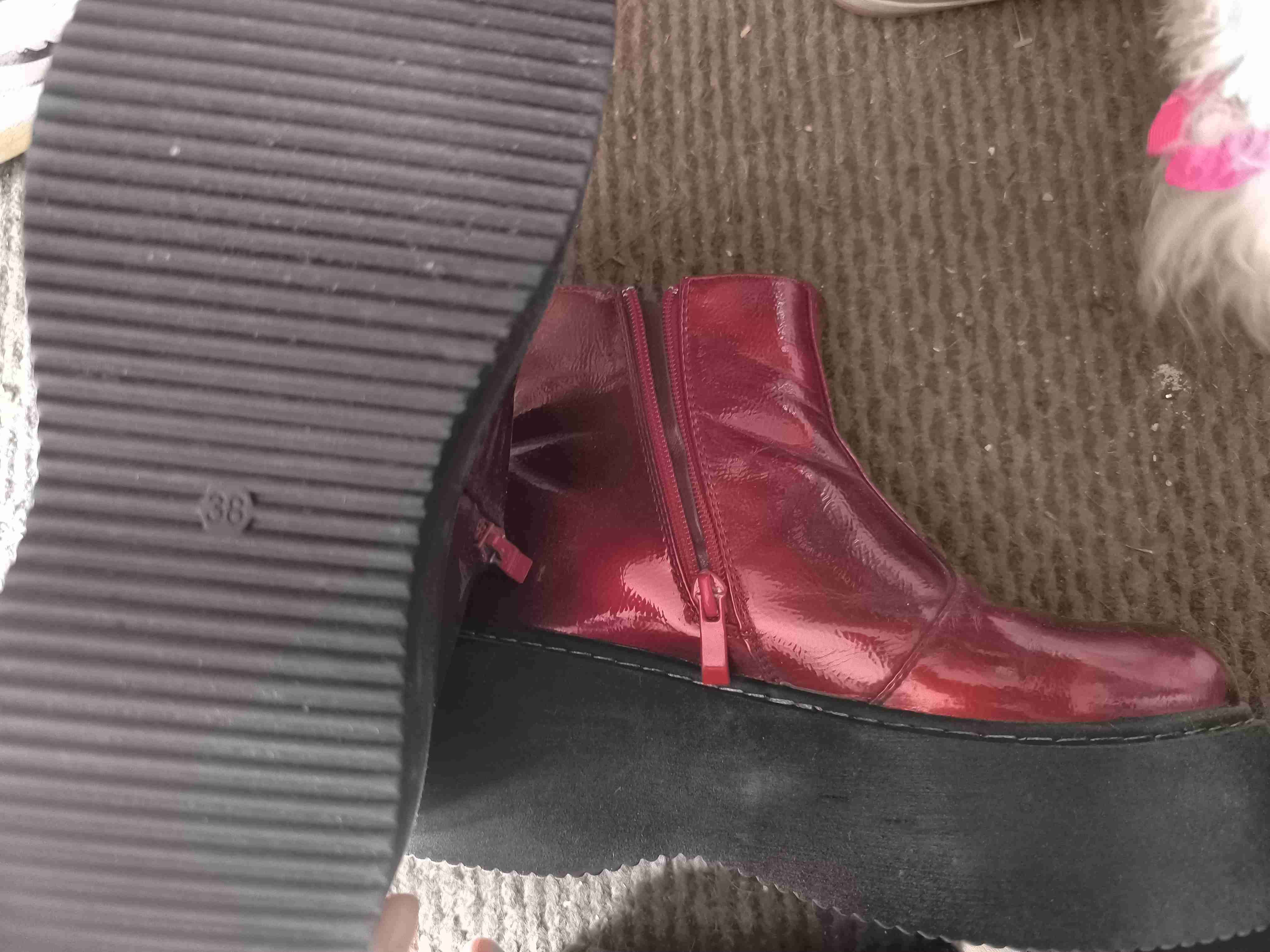 Botines rojos con plataforma - miniatura 3