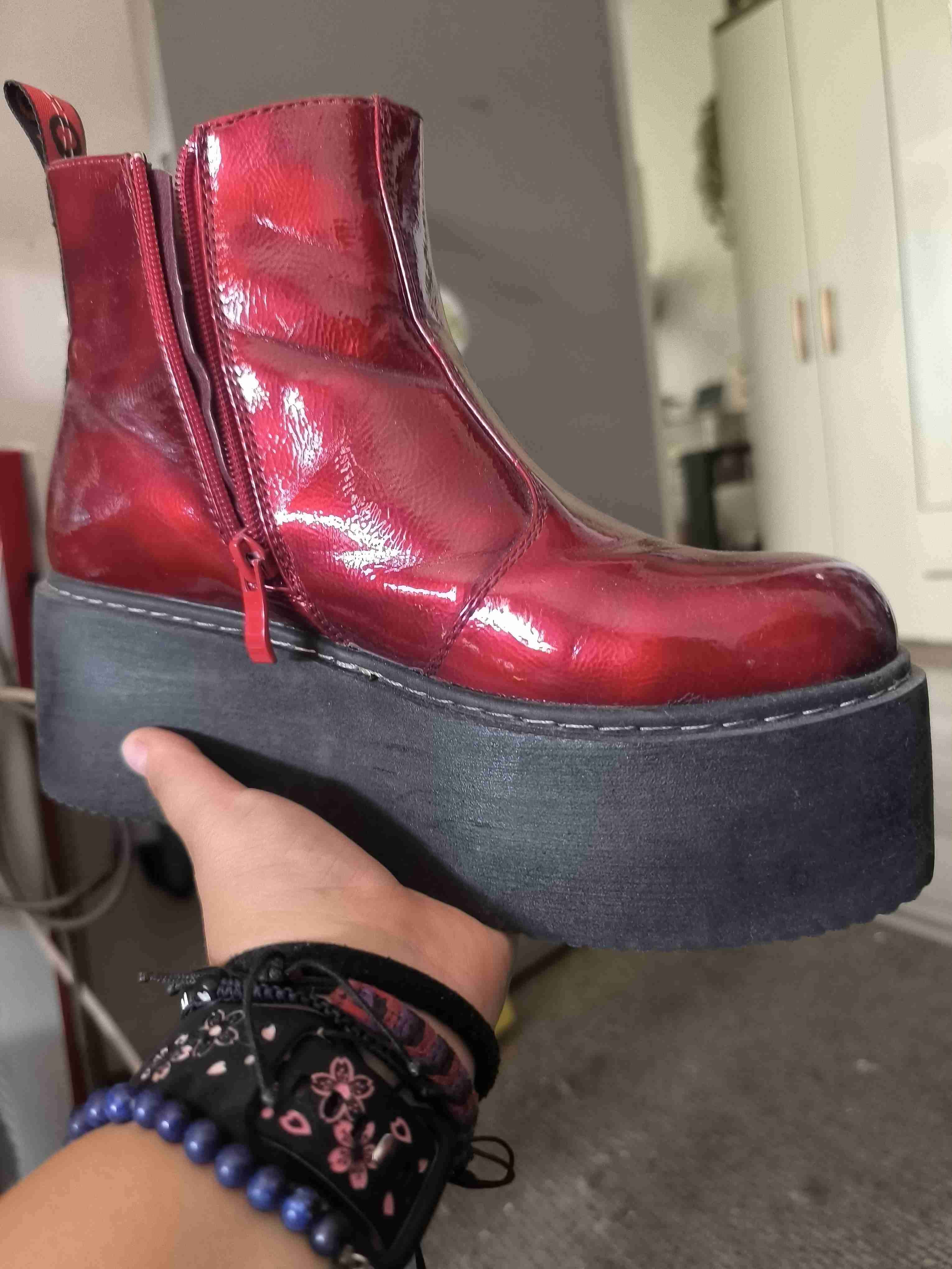 Botines rojos con plataforma - miniatura 4