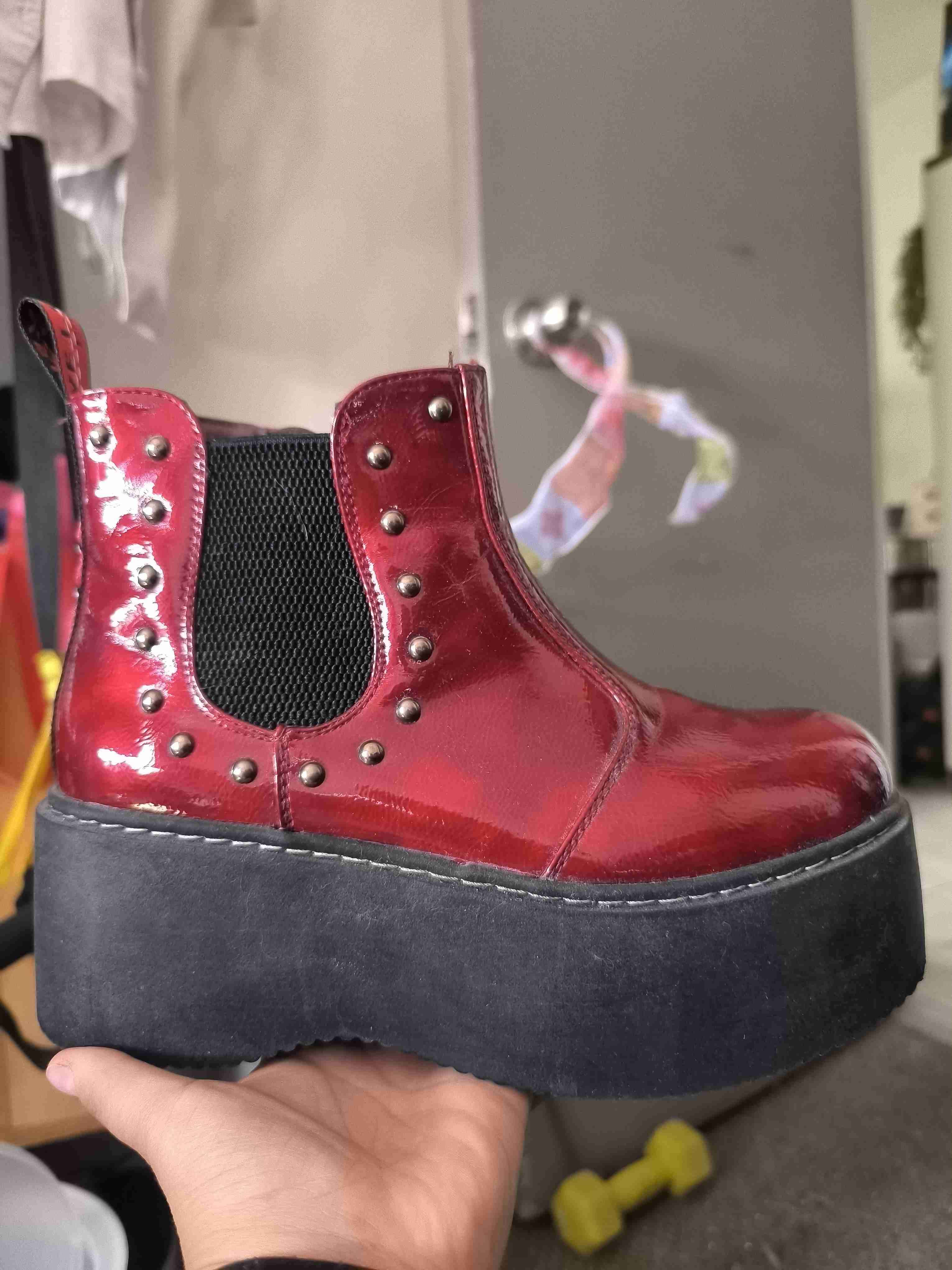 Botines rojos con plataforma - miniatura 5