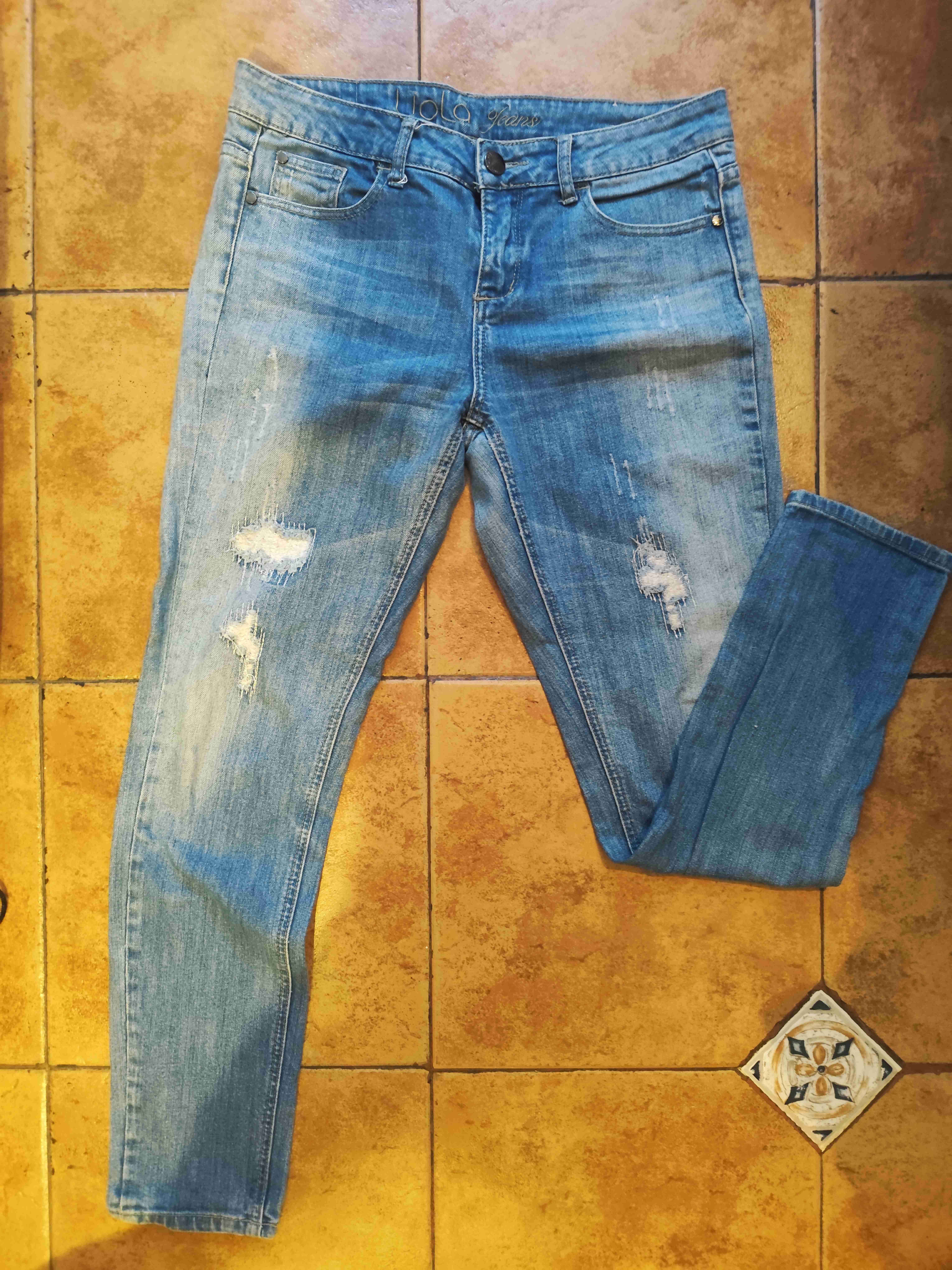 Jeans Liola desgastado