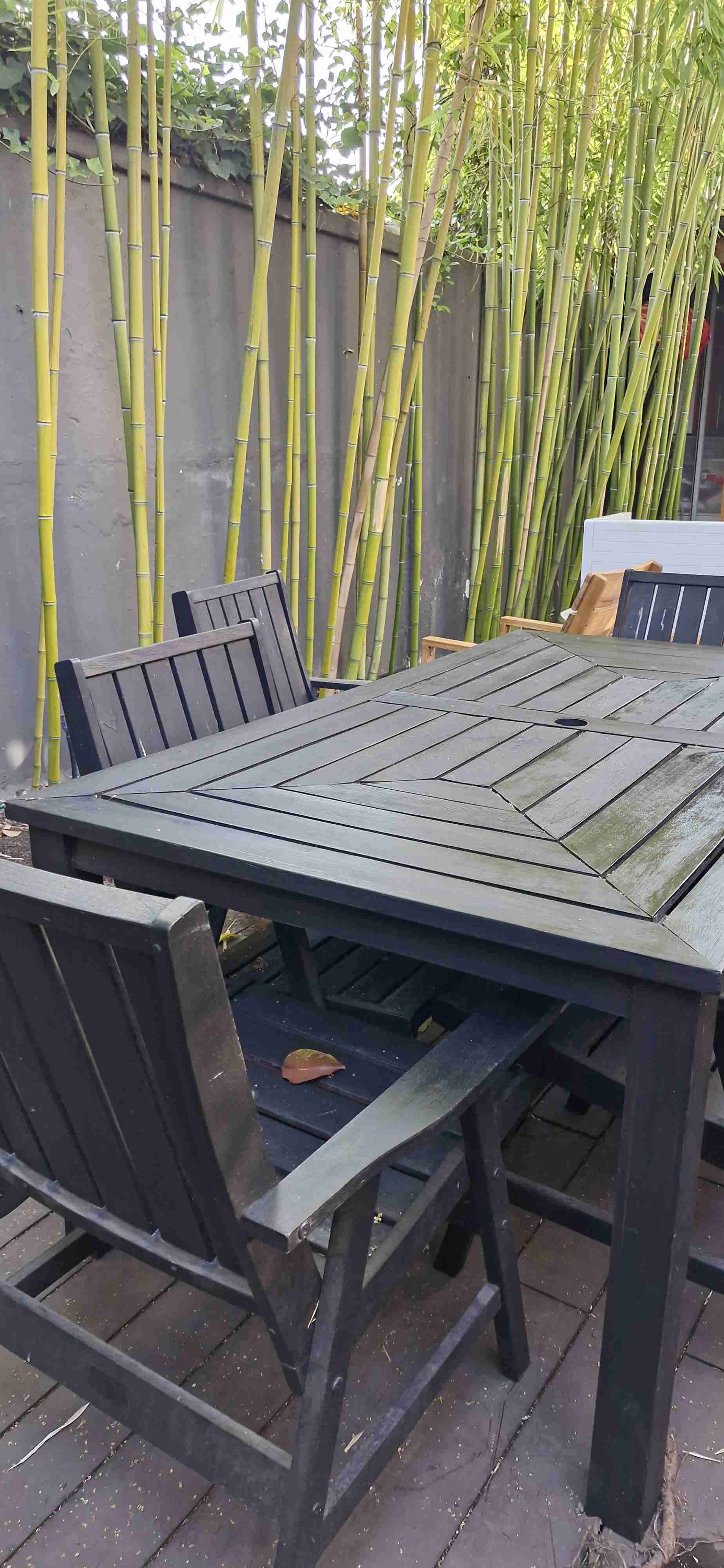 Juego comedor exterior con sillas - miniatura 4