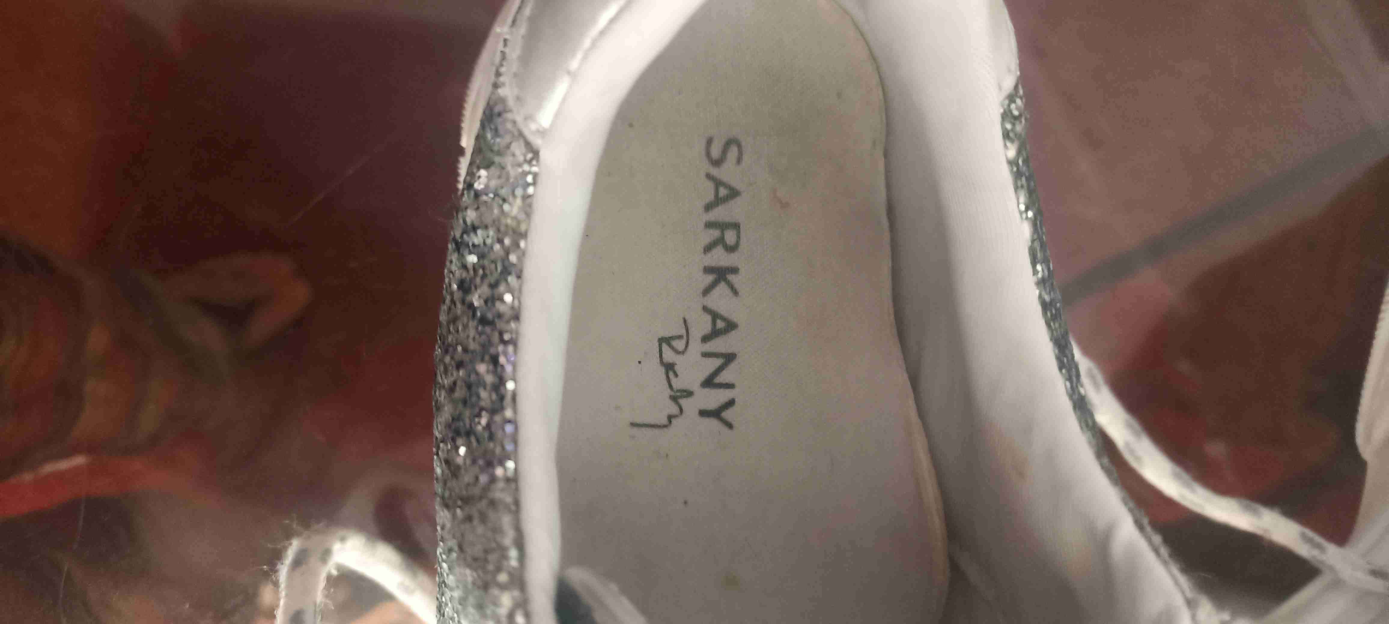 Tacones plateados Sarkany brillantes