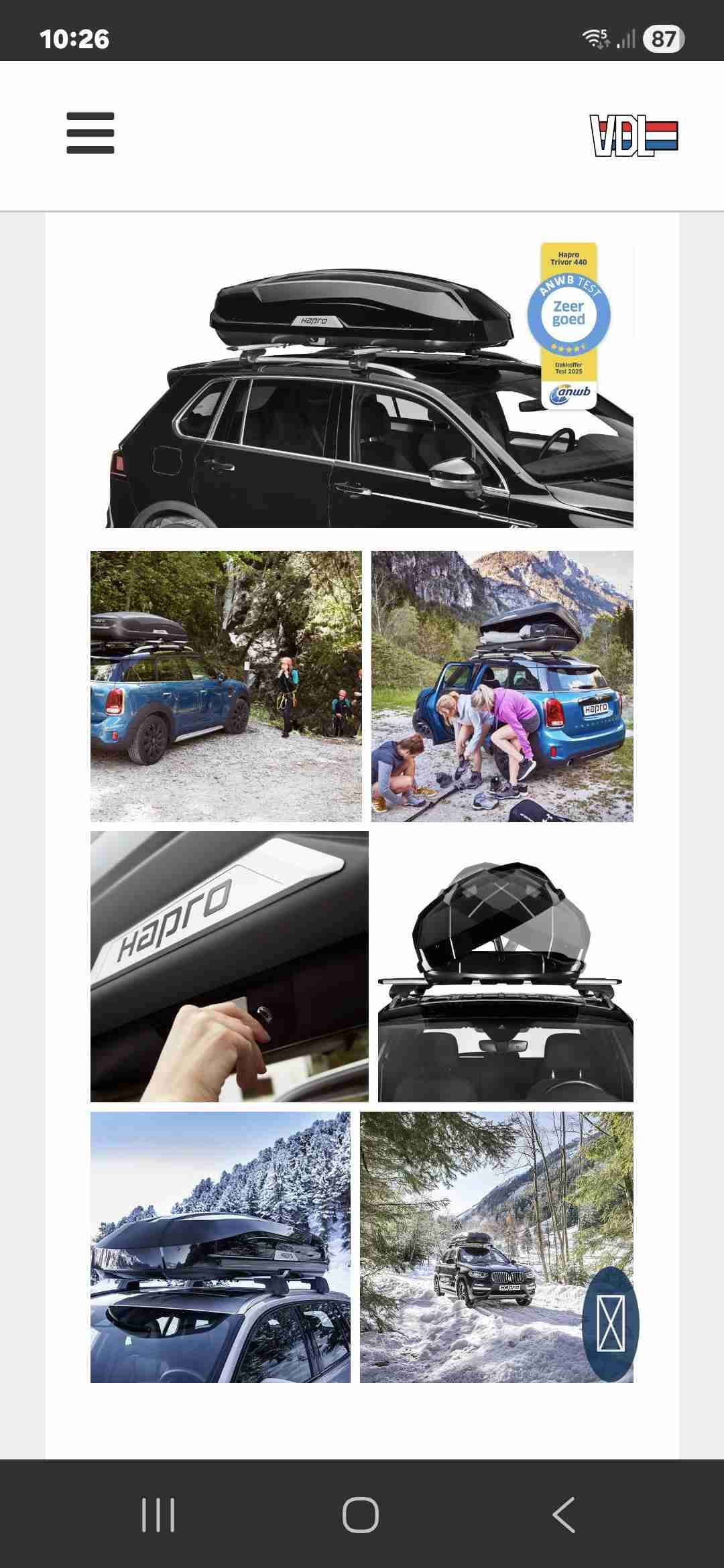 Portaequipaje de techo Hapro negro