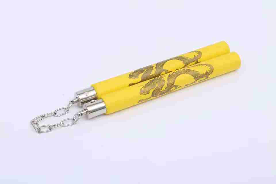 Nunchaku de espuma amarillo y azul - miniatura 2