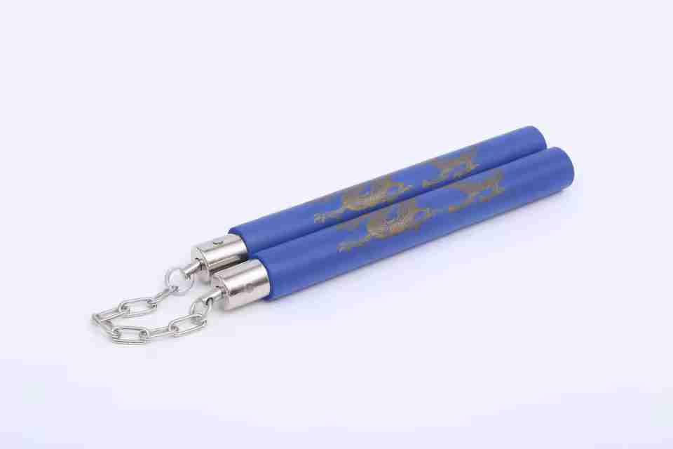 Nunchaku de espuma amarillo y azul - miniatura 4