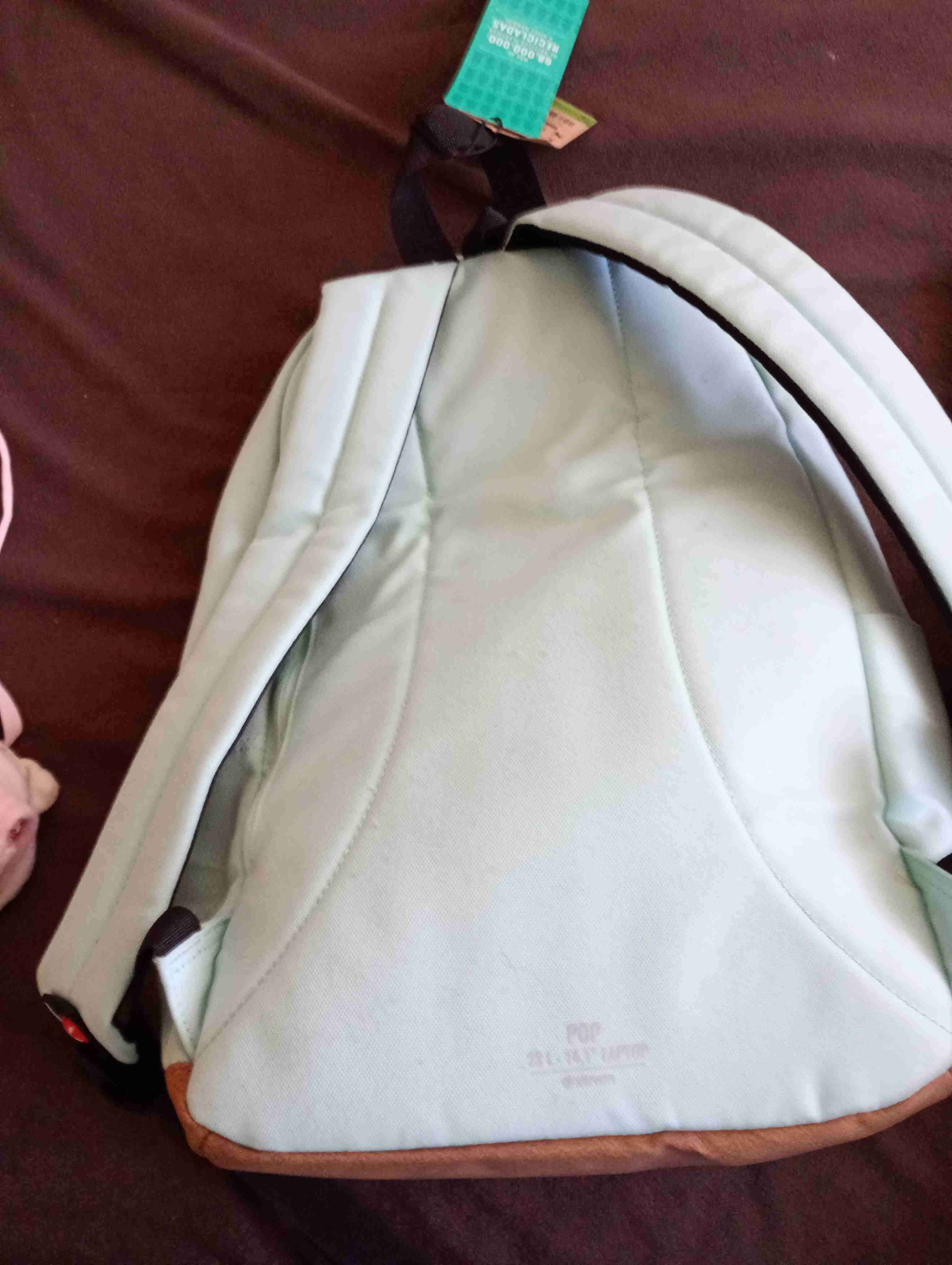 Mochila nueva color verde agua - miniatura 2