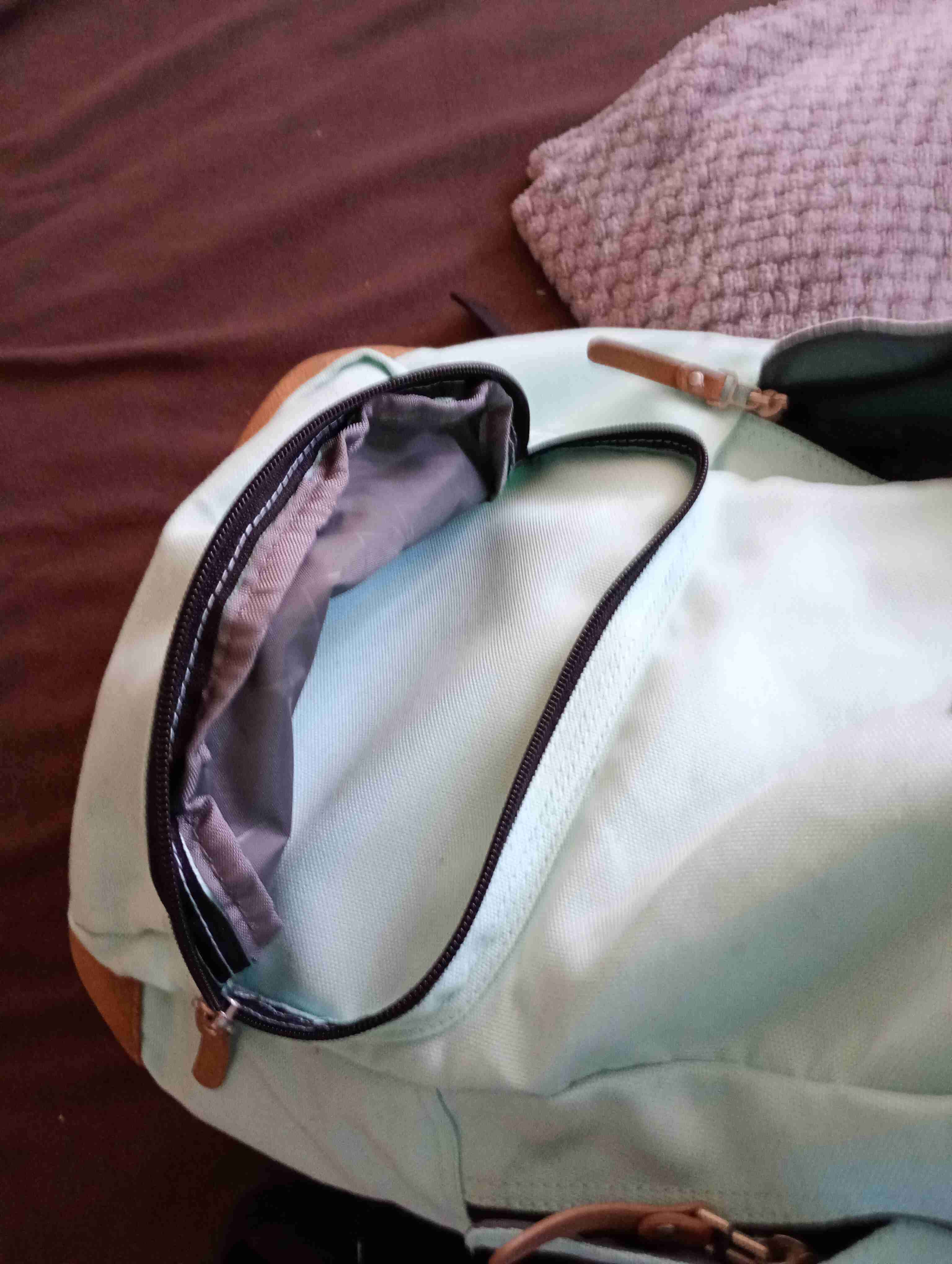 Mochila nueva color verde agua - miniatura 3