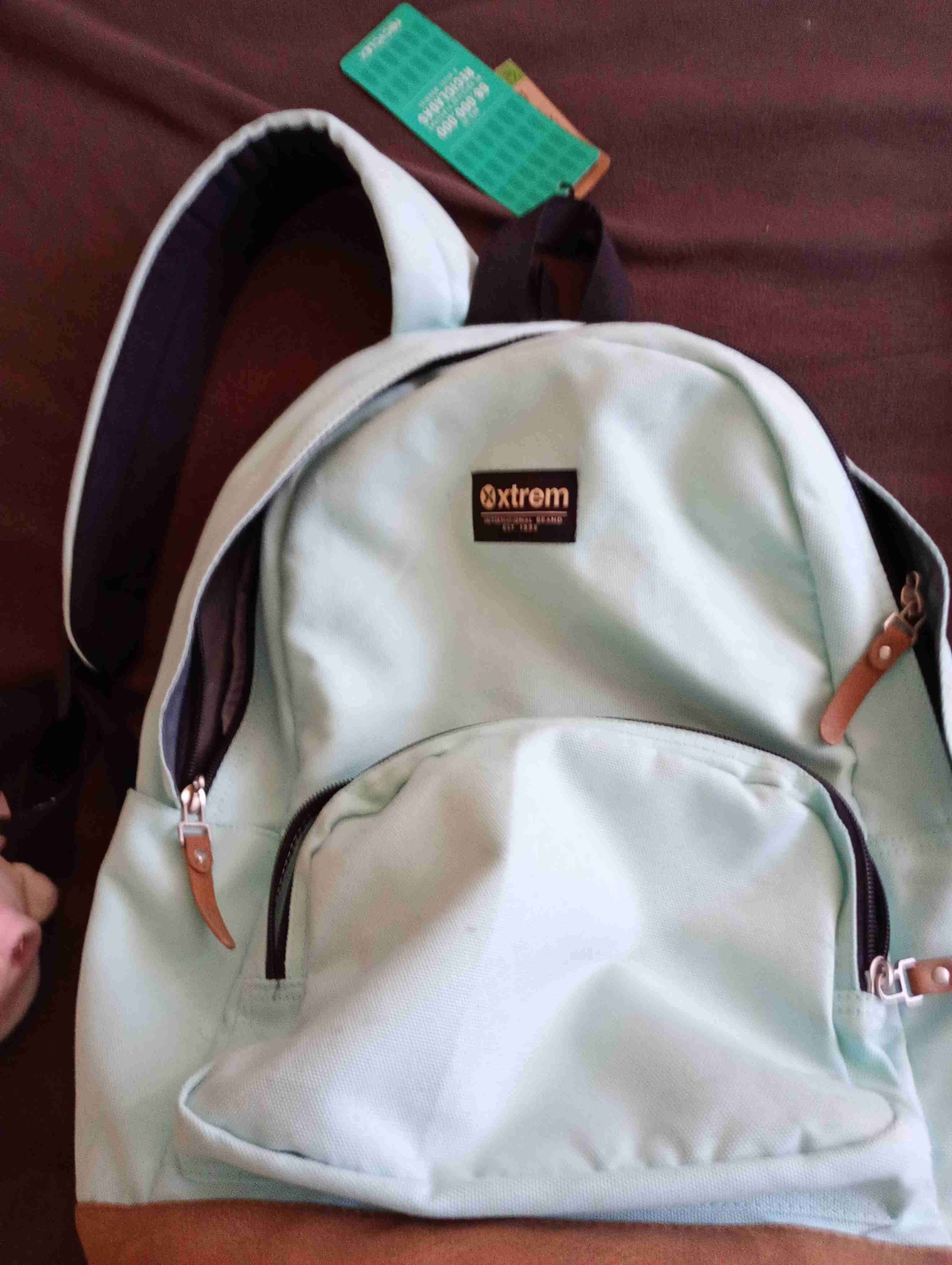 Mochila nueva color verde agua - miniatura 4