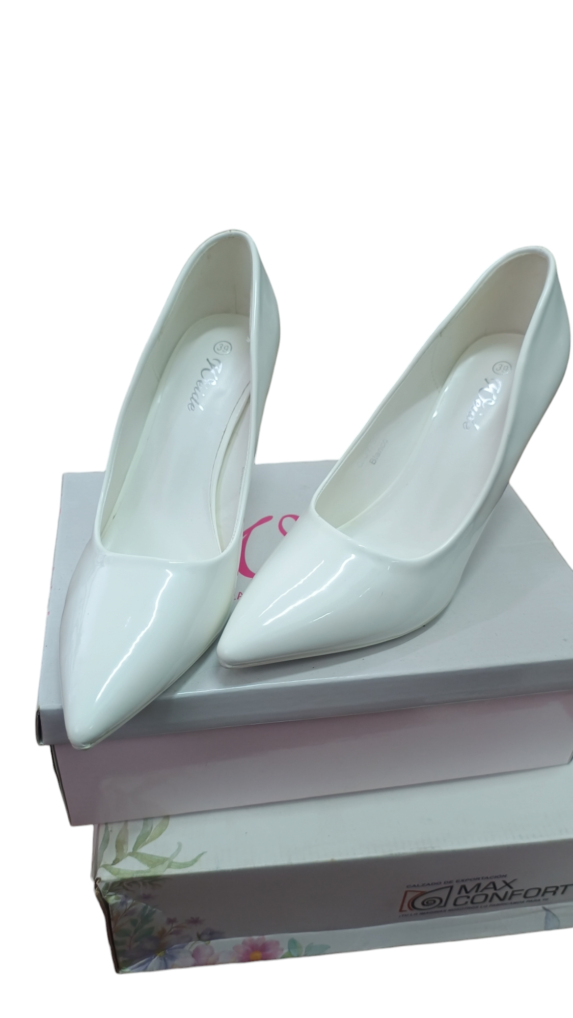 Zapatos de tacón blanco