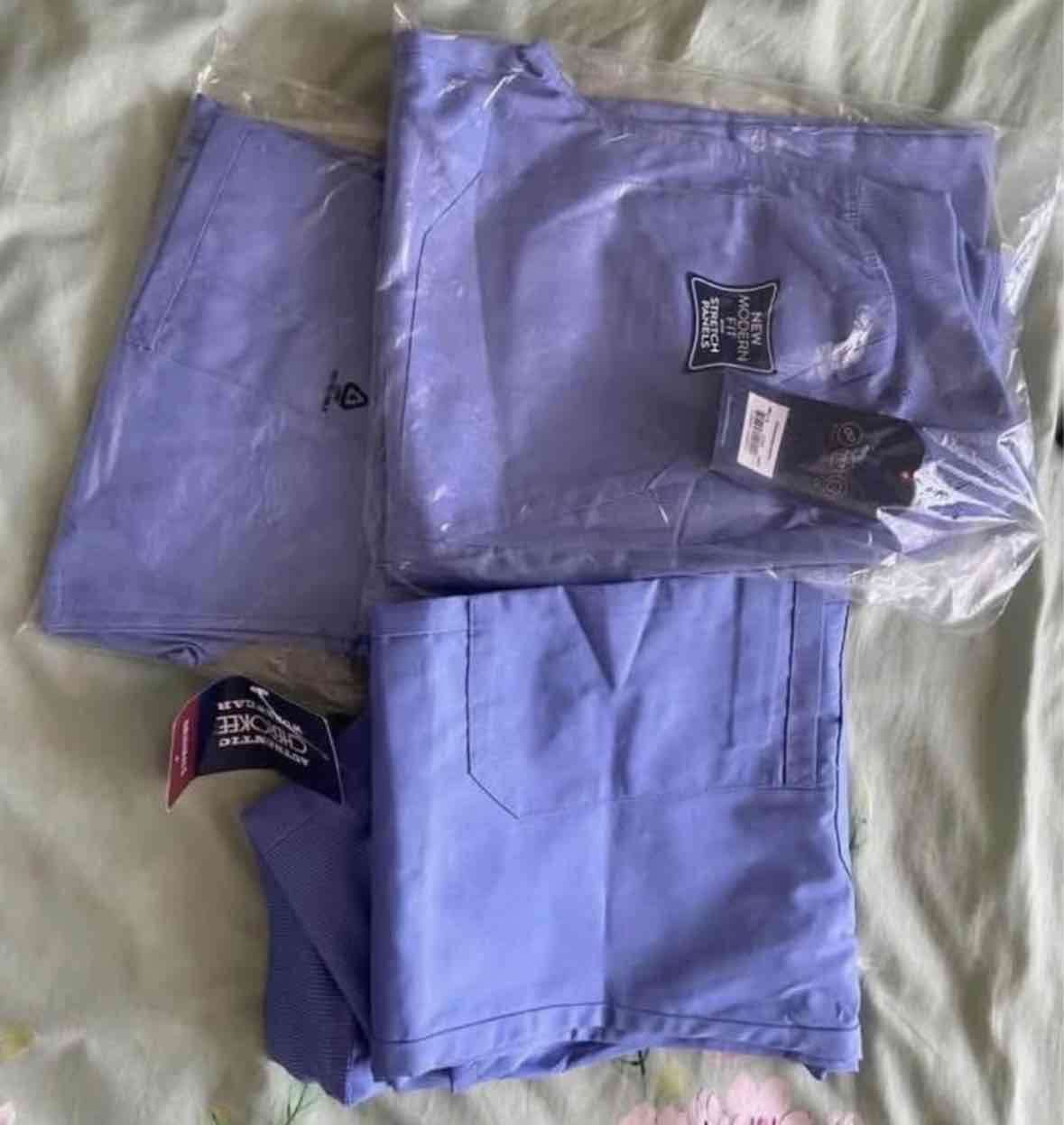 Pantalones uniforme azul claro con bolsillos - miniatura 4