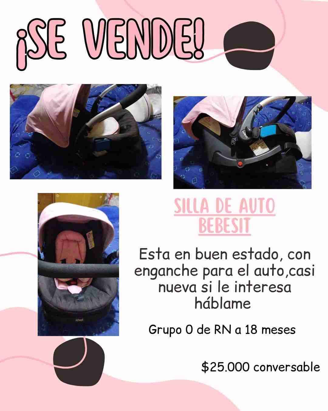 Silla de auto Bebesit rosa