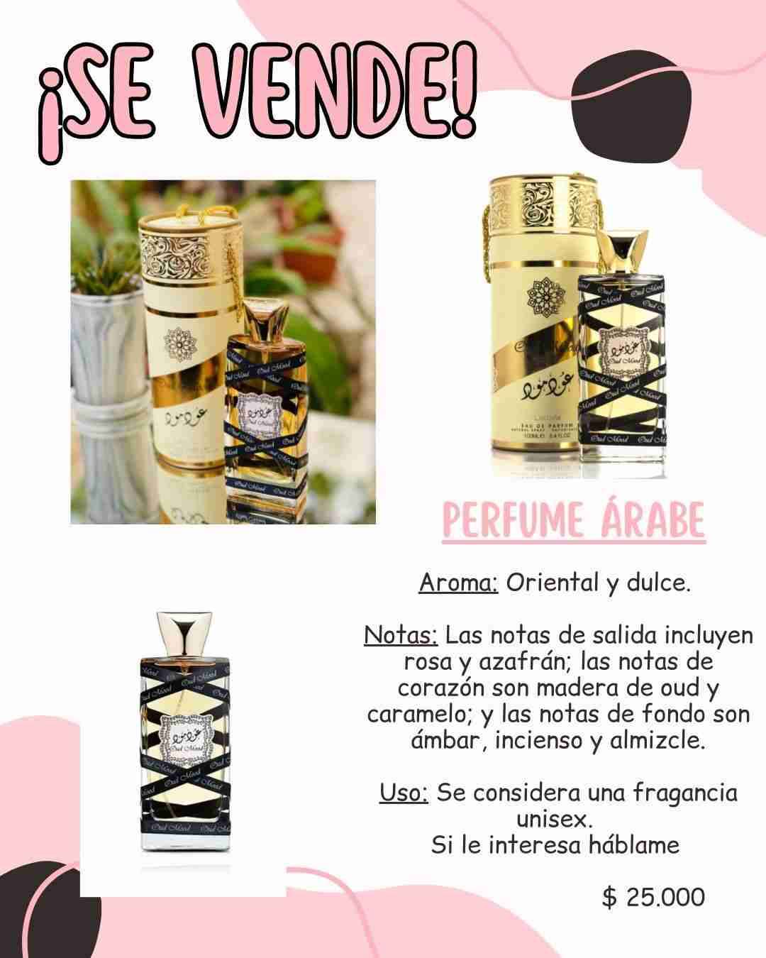 Perfume árabe oriental unisex