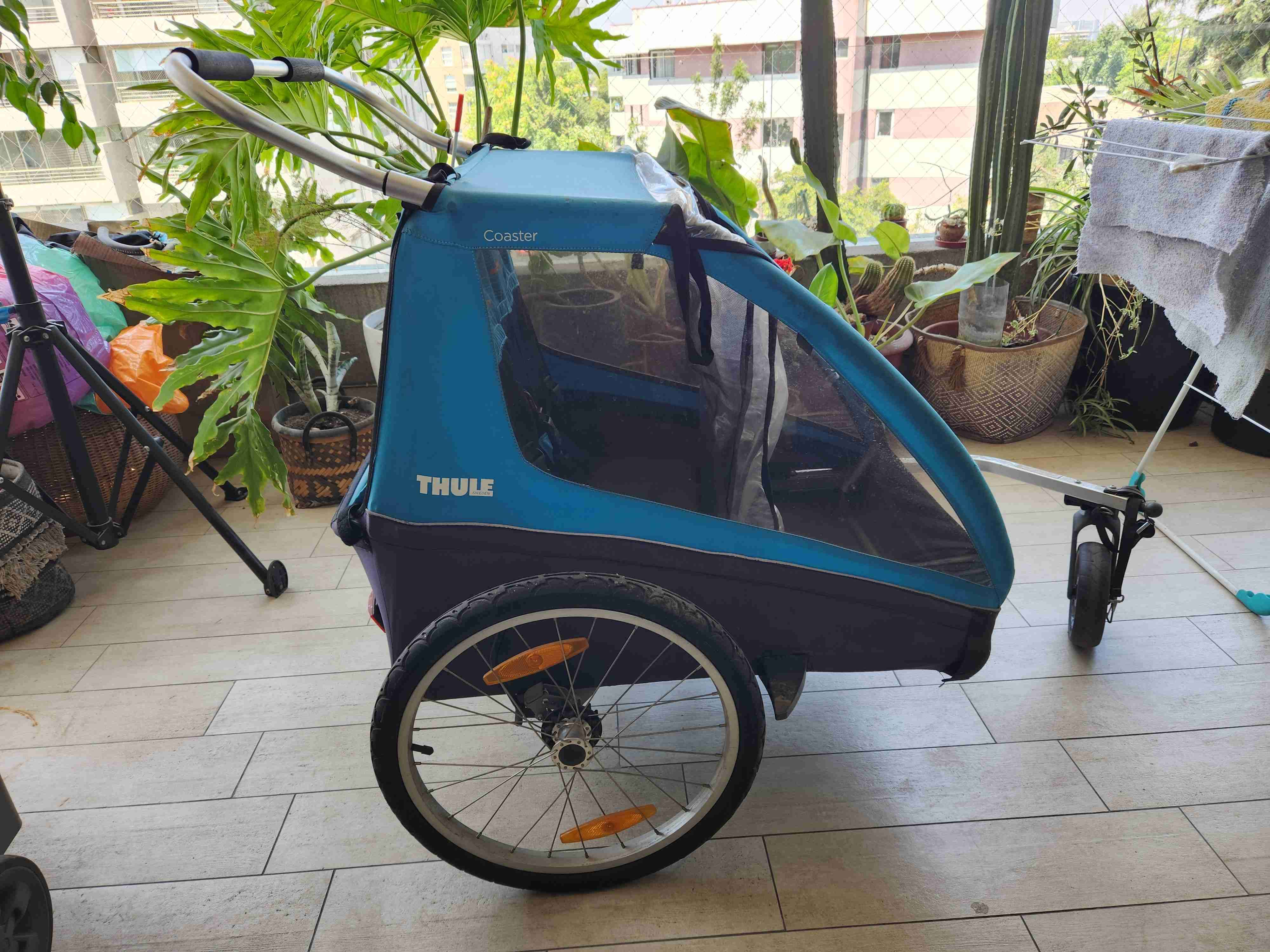 Carro para bicicleta azul Thule Coaster - miniatura 4